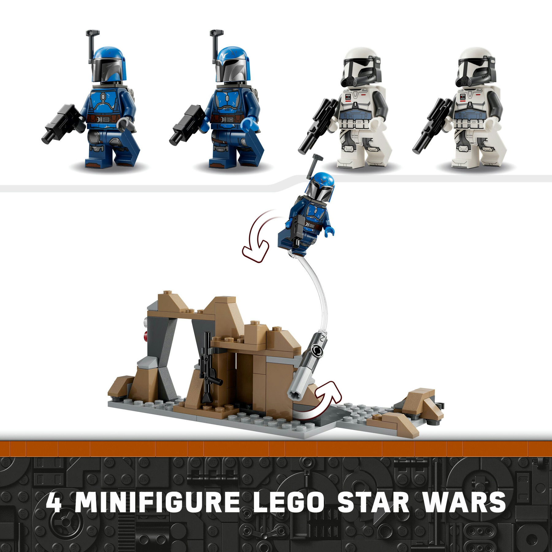 Lego star wars 75373 battle pack agguato su mandalore, gioco d'avventura per bambini 6+ con 4 personaggi con armi e jetpack - LEGO® Star Wars™