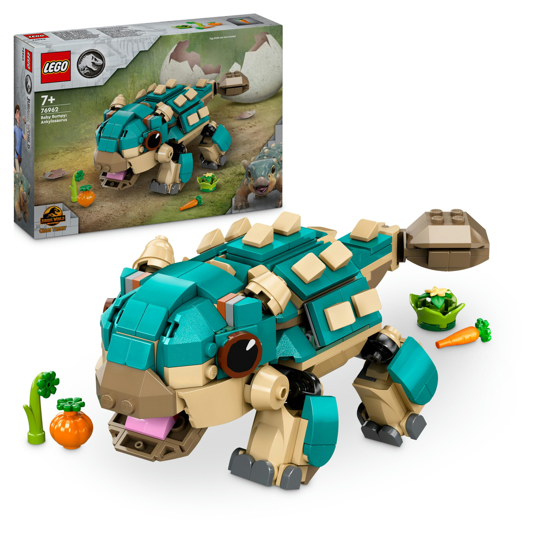Lego jurassic world 76962 baby bumpy: anchilosauro, giocattolo d'avventura per i fan del cretaceo, giochi creativi bambini 7+ - LEGO JURASSIC PARK/W