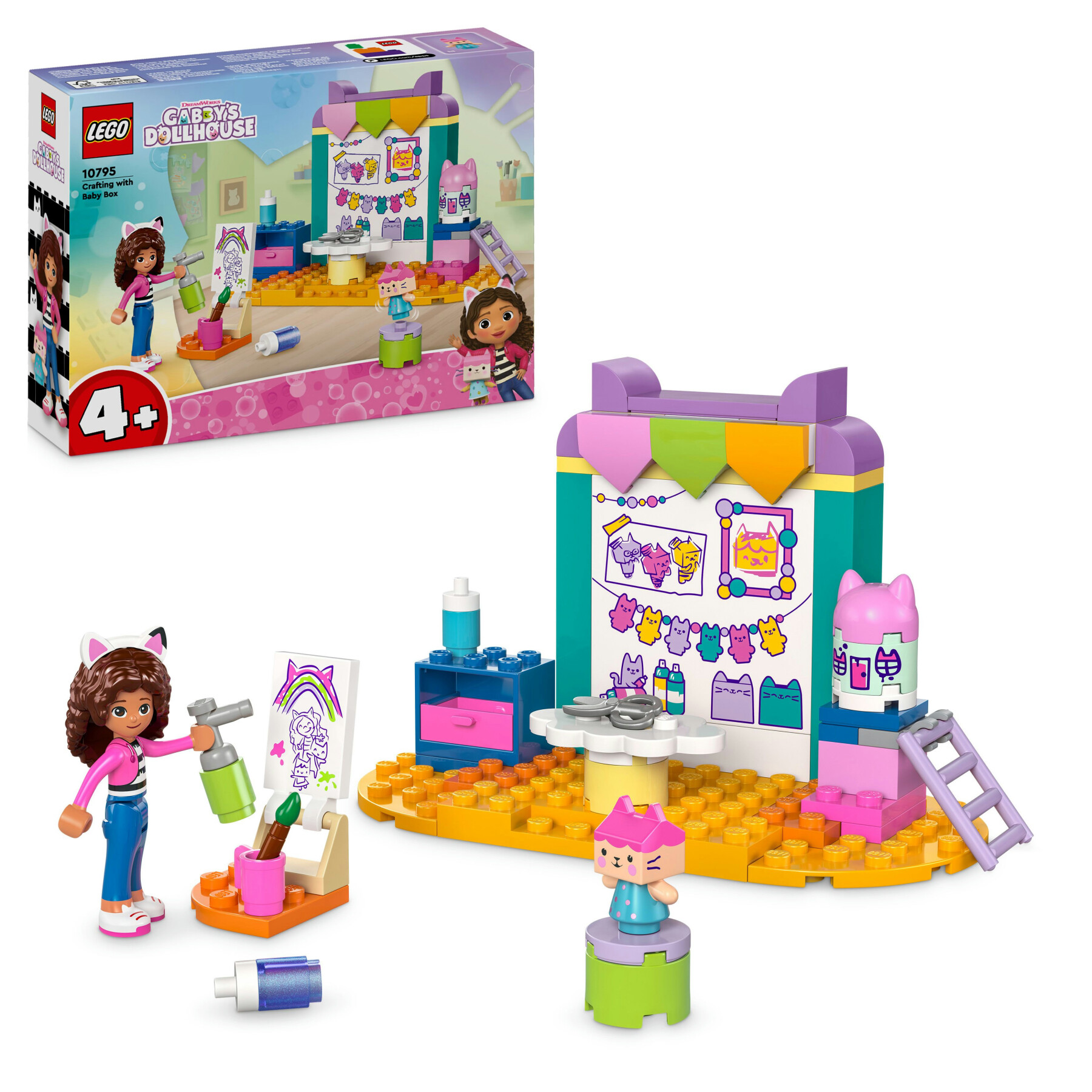 Lego la casa delle bambole di gabby 10795 creazioni con baby scatola, giochi educativi per bambini 4+, idea regalo creativa - GABBY'S DOLLHOUSE