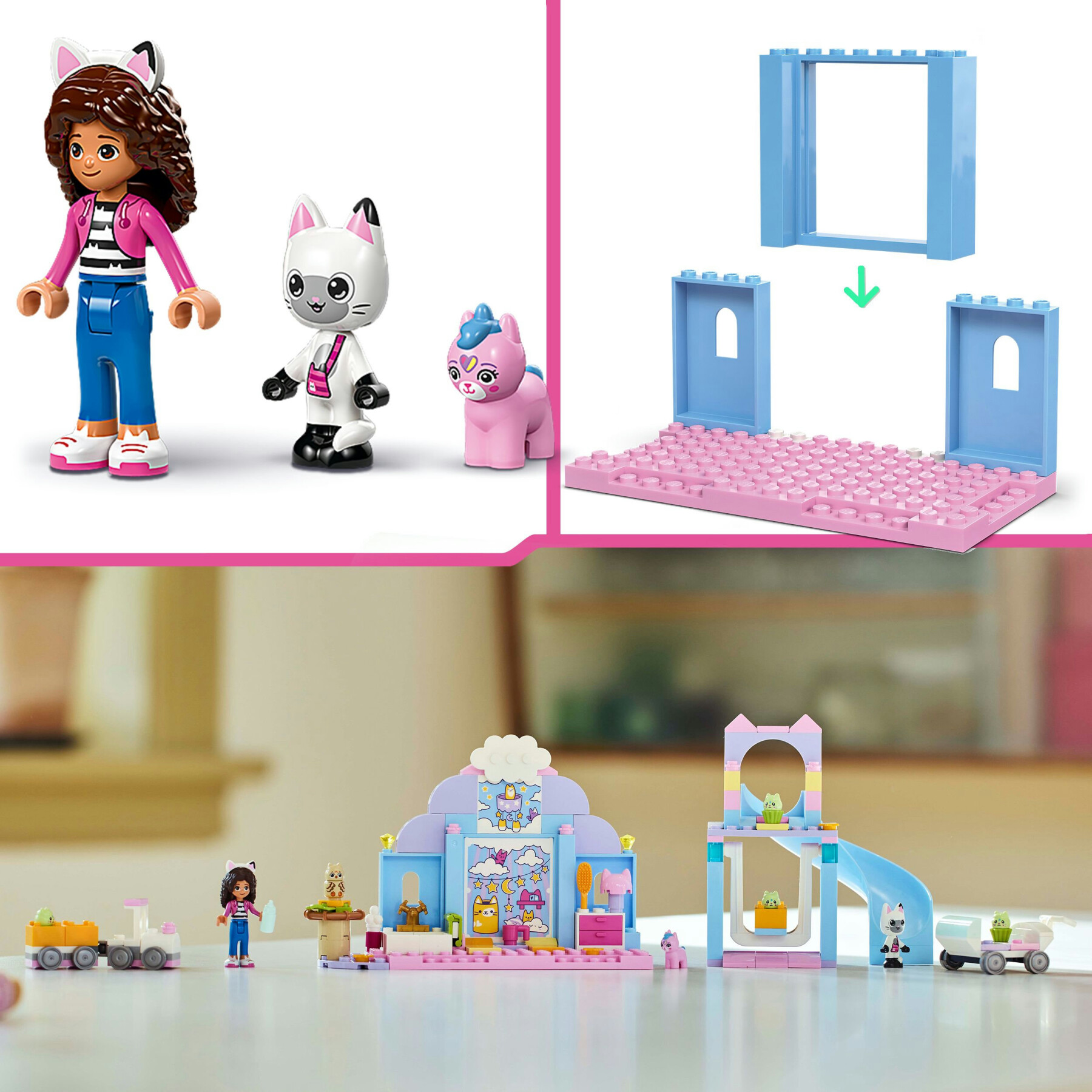 Lego la casa delle bambole di gabby 10796 asilo gatto-orecchio di gabby, giochi educativi per bambini 4+ anni con 6 personaggi - GABBY'S DOLLHOUSE