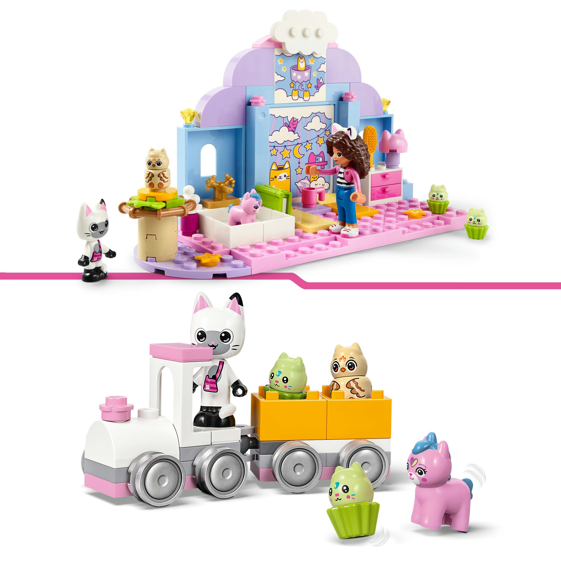 Lego la casa delle bambole di gabby 10796 asilo gatto-orecchio di gabby, giochi educativi per bambini 4+ anni con 6 personaggi - GABBY'S DOLLHOUSE