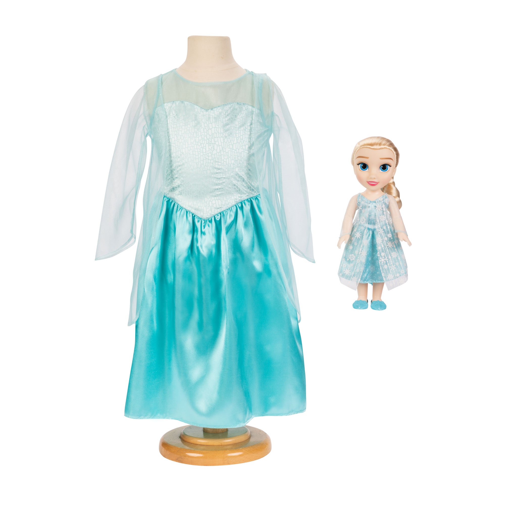 Frozen bambola elsa con bellissimo vestito vestitevi insieme a elsa per un'avventura di frozen. l'abito veste le taglie 4-6 anni - Frozen