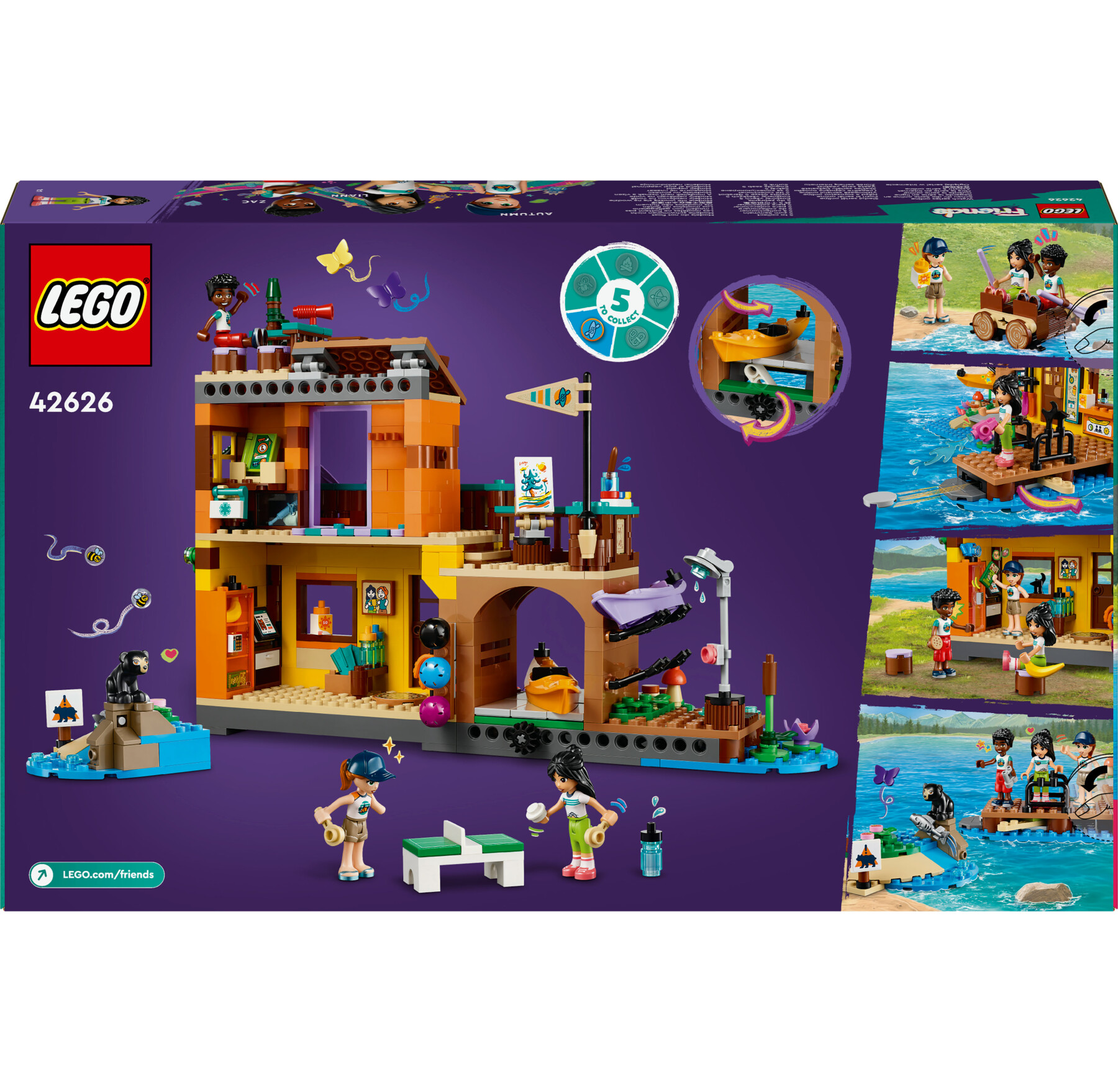 Lego friends 42626 campo avventura - sport acquatici, giochi di educativi per bambini 7+ anni con molo e campeggio giocattolo - LEGO FRIENDS