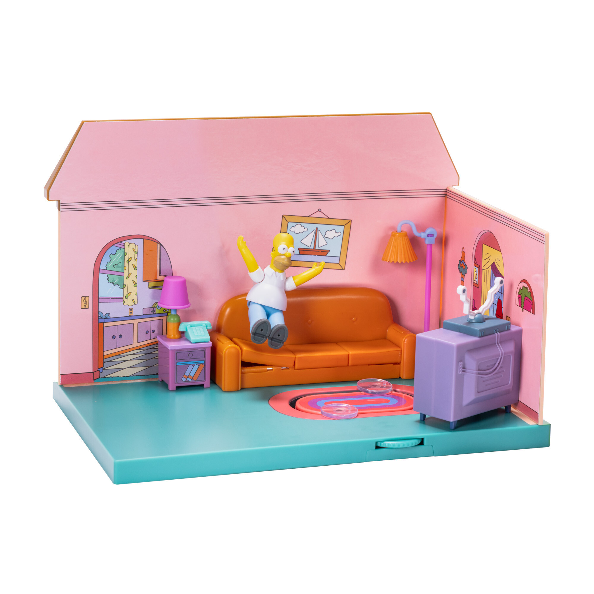 The simpsons - playset - la casa dei simpson  - set da gioco in scala da 2,5 pollici e accessori - SIMPSONS