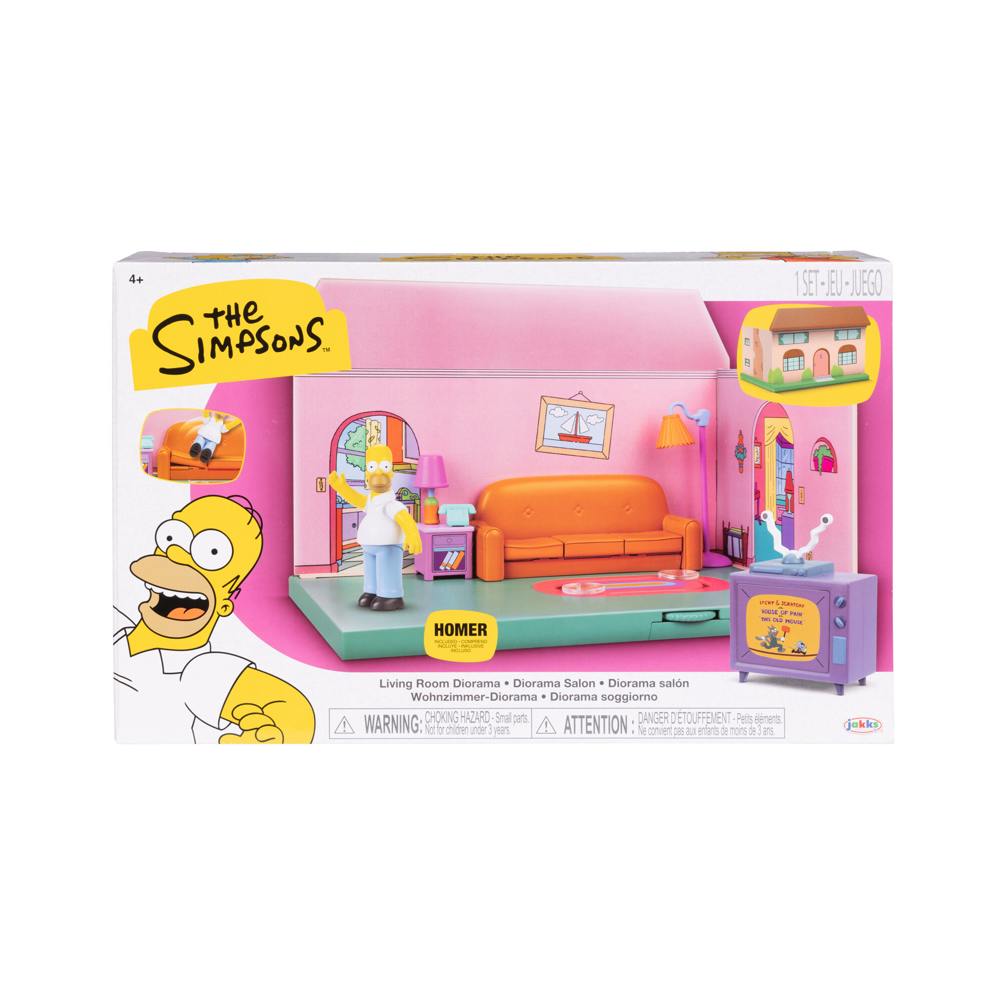 The simpsons - playset - la casa dei simpson  - set da gioco in scala da 2,5 pollici e accessori - SIMPSONS