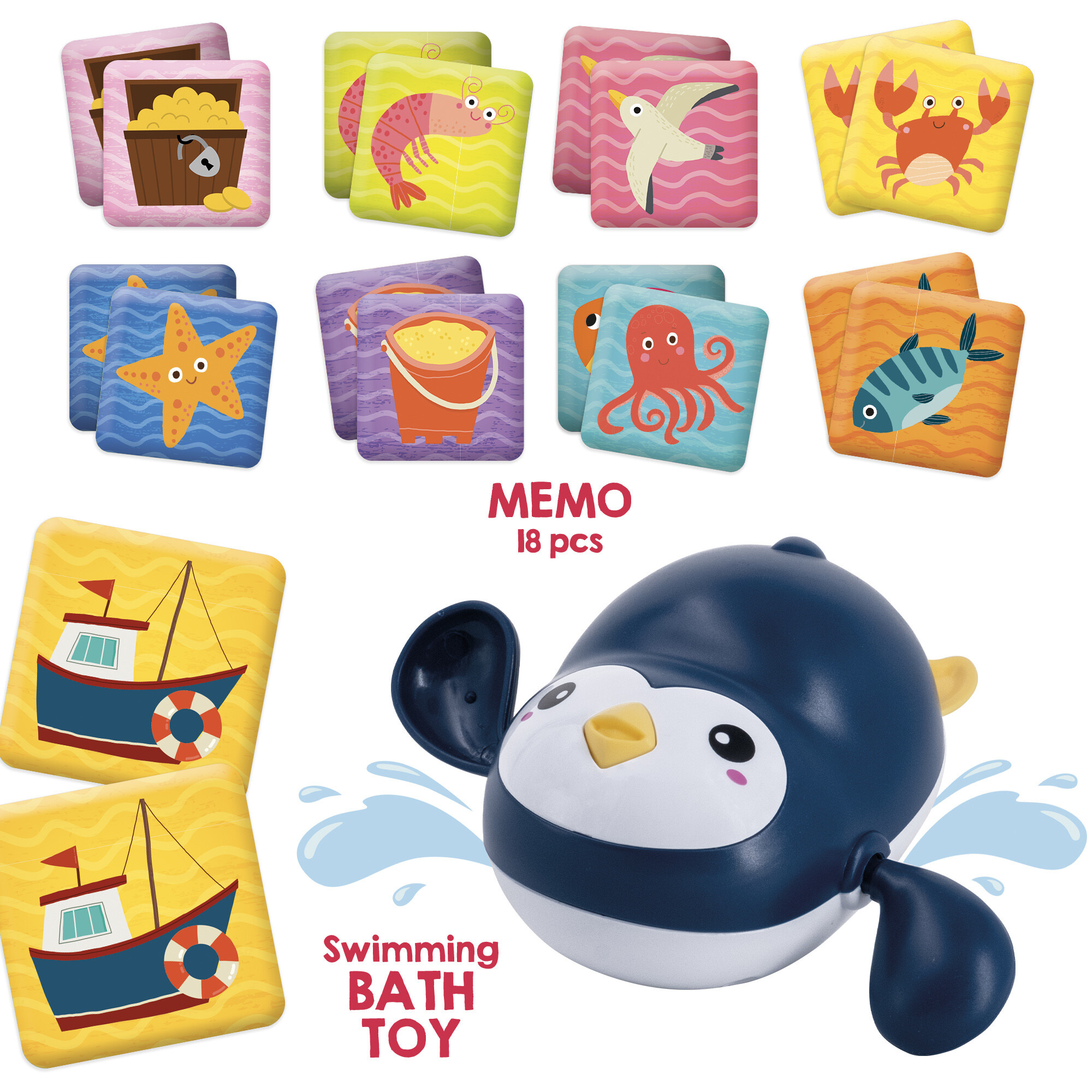 Carotina baby ocean fun bath toys - LISCIANI