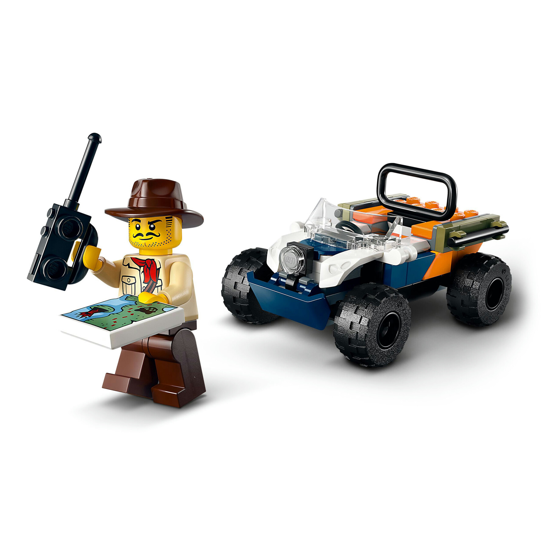 Lego city 60424 atv dell’esploratore della giungla, giochi bambini 6+ anni, veicolo giocattolo con minifigure e panda rosso - LEGO CITY