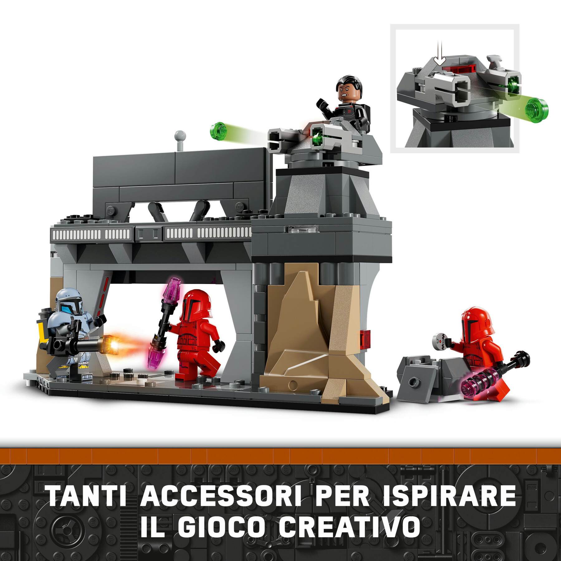 Lego star wars 75386 battaglia tra paz vizsla e moff gideon, giochi d'avventura per bambini 7+ da collezione con 4 minifigure - LEGO® Star Wars™