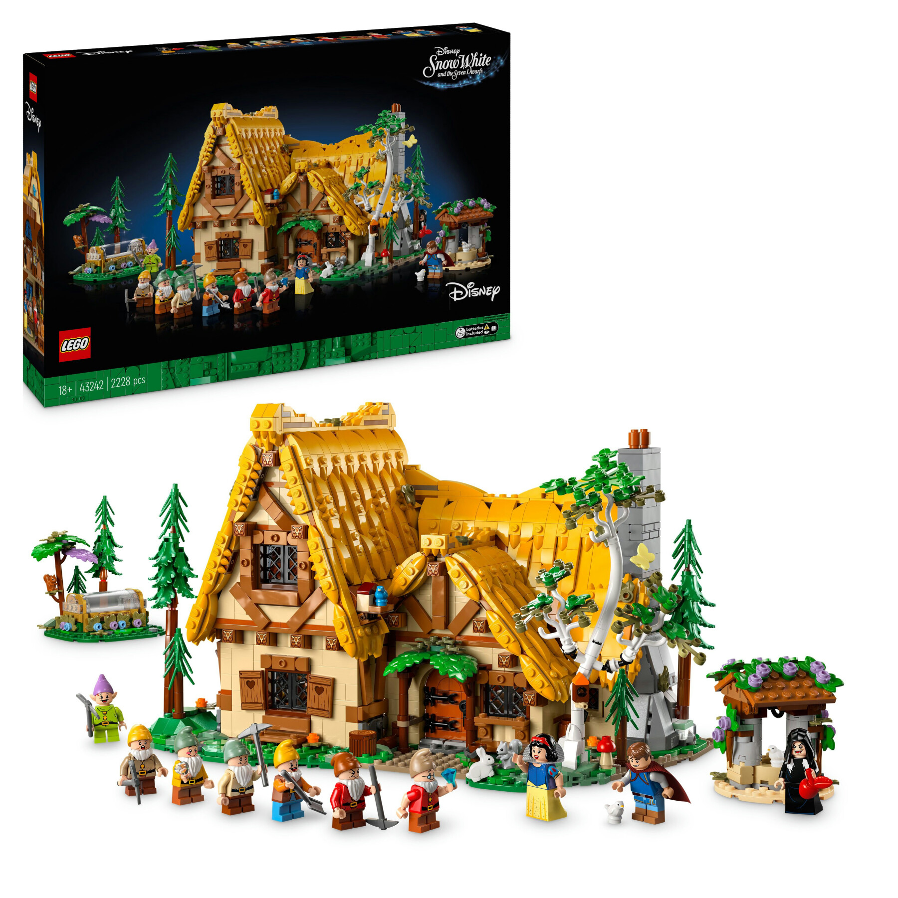 Lego disney 43242 il cottage di biancaneve e i sette nani, modellino di casa da costruire per adulti, idea regalo lei o lui - LEGO DISNEY PRINCESS