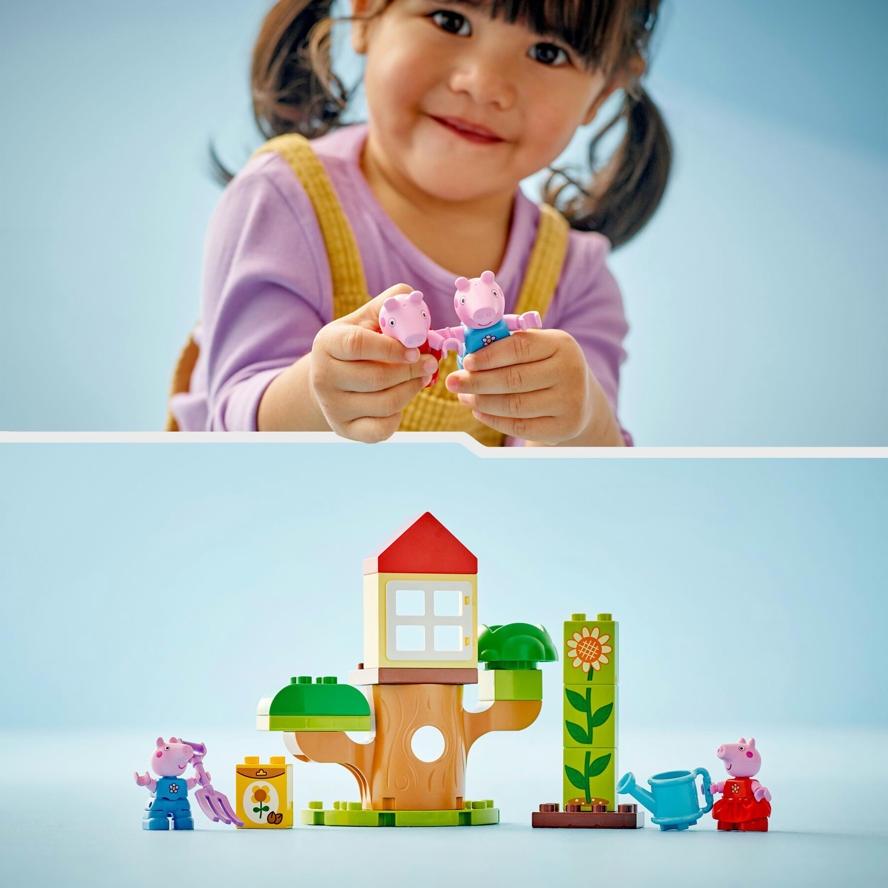 Lego duplo 10431 il giardino e la casa sull’albero di peppa pig, giochi educativi per bambini 2+ anni, playset con personaggi - LEGO DUPLO, PEPPA PIG