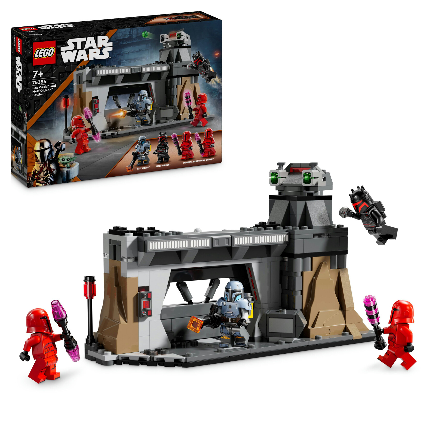 Lego star wars 75386 battaglia tra paz vizsla e moff gideon, giochi d'avventura per bambini 7+ da collezione con 4 minifigure - LEGO® Star Wars™