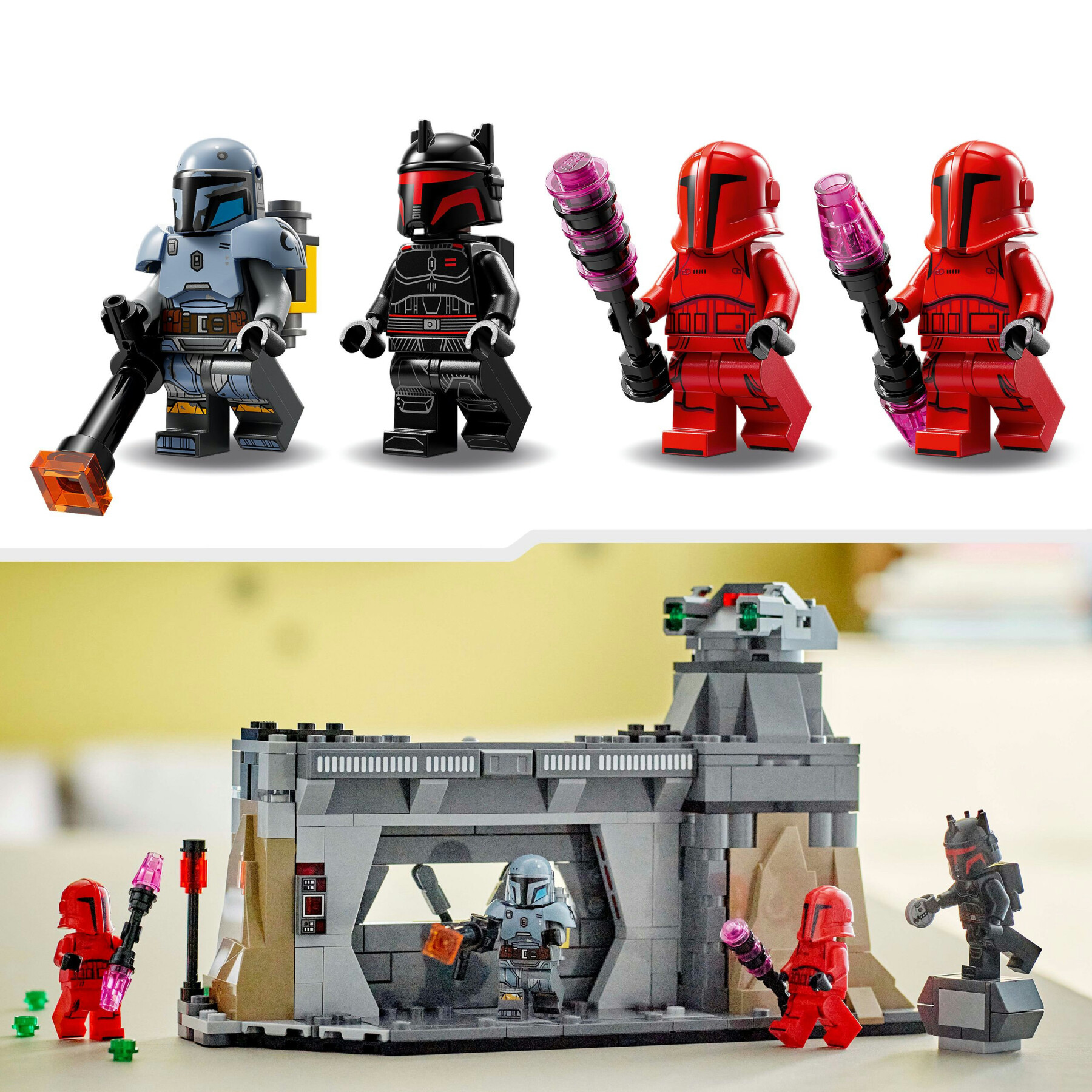 Lego star wars 75386 battaglia tra paz vizsla e moff gideon, giochi d'avventura per bambini 7+ da collezione con 4 minifigure - LEGO® Star Wars™