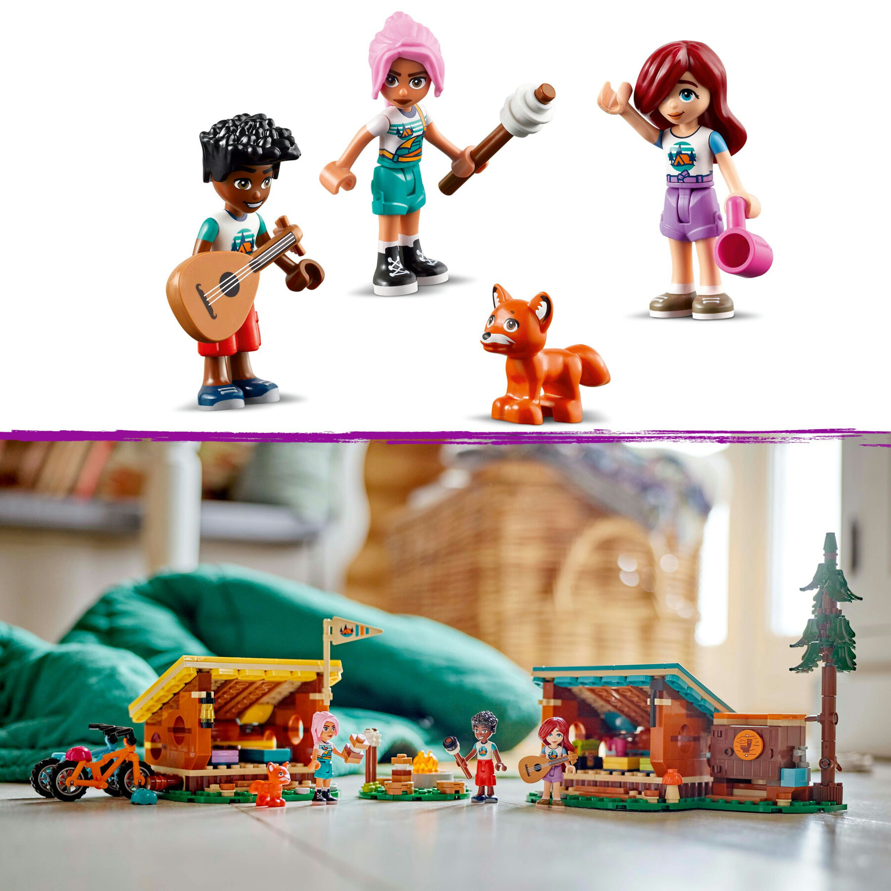 Lego friends 42624 cabine relax al campo avventure, giochi educativi per bambini 7+ anni, campeggio giocattolo da costruire - LEGO FRIENDS