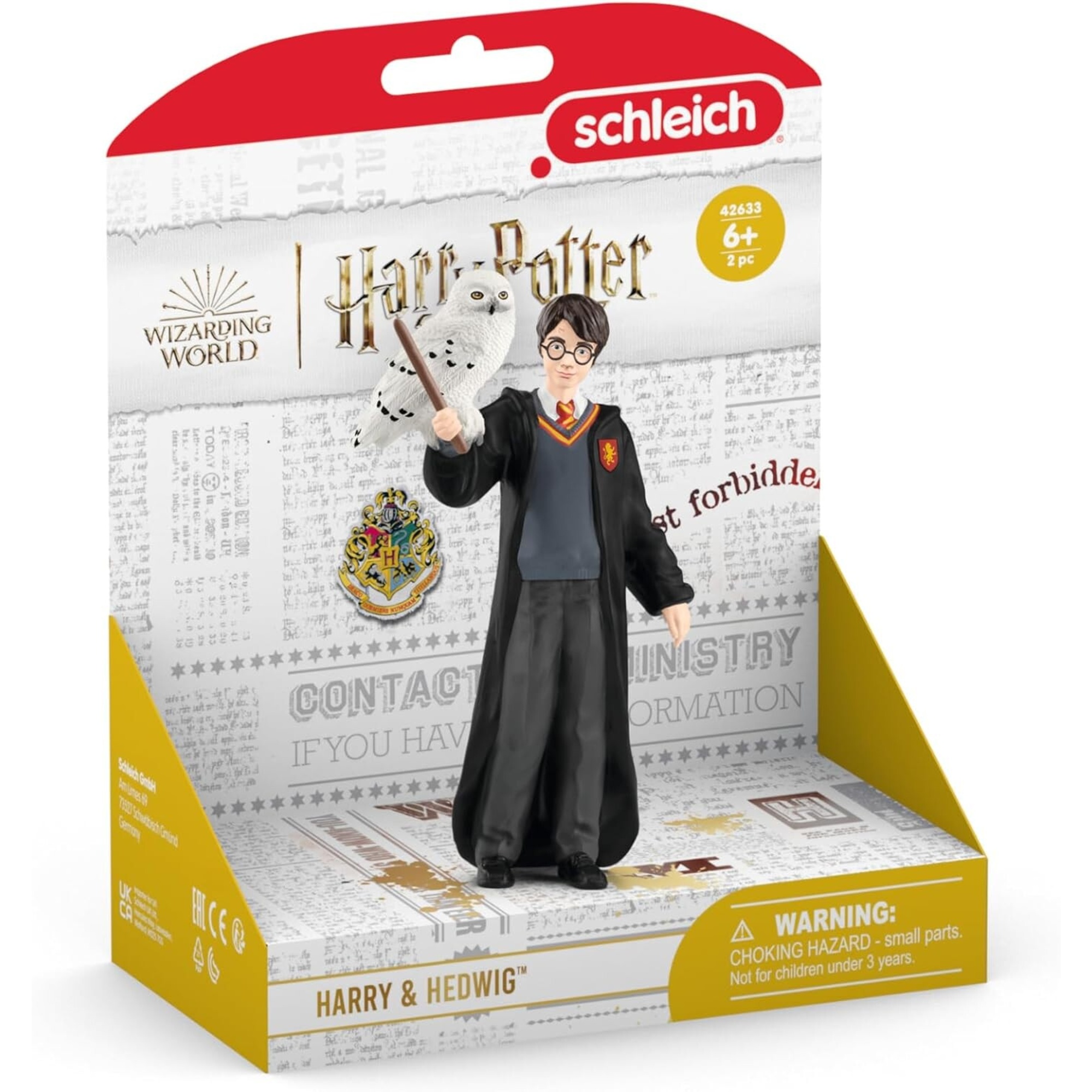 Schleich 42633 harry & edvige, da 6 anni, wizarding world - figura, 4 x 2,5 x 10 cm - Harry Potter, Schleich