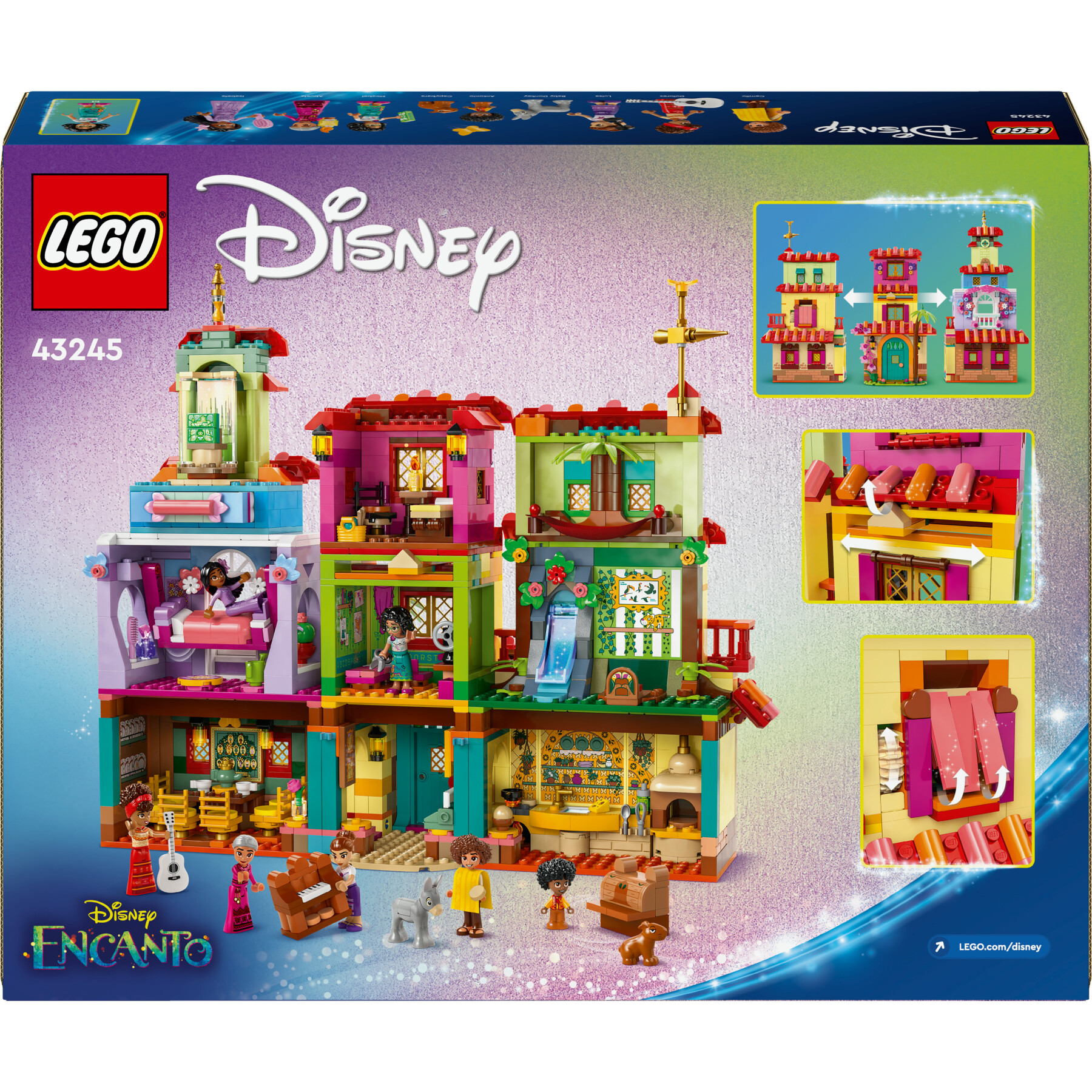 Lego ǀ disney 43245 la magica casa dei madrigal, casa di encanto giocattolo da costruire, giochi bambini 7+ con 7 personaggi - LEGO DISNEY PRINCESS