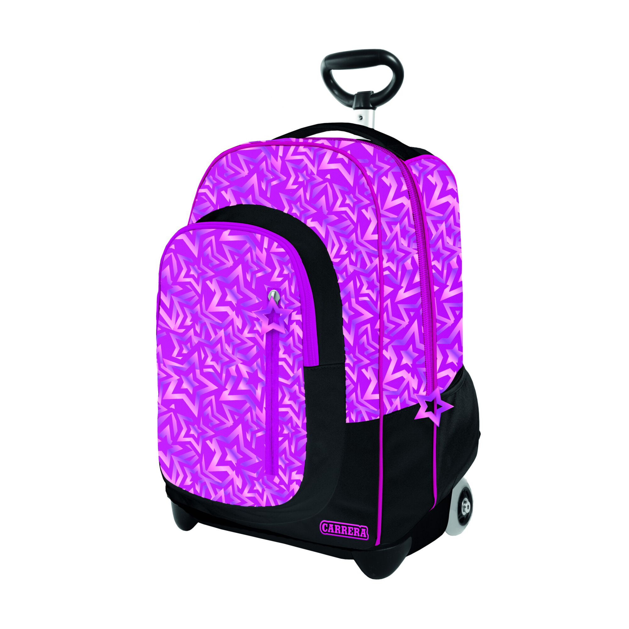 Trolley scuola stardust girl. ruote anti-rumore, litri 33, barra regolabile. perfetto per la scuola - CARRERA