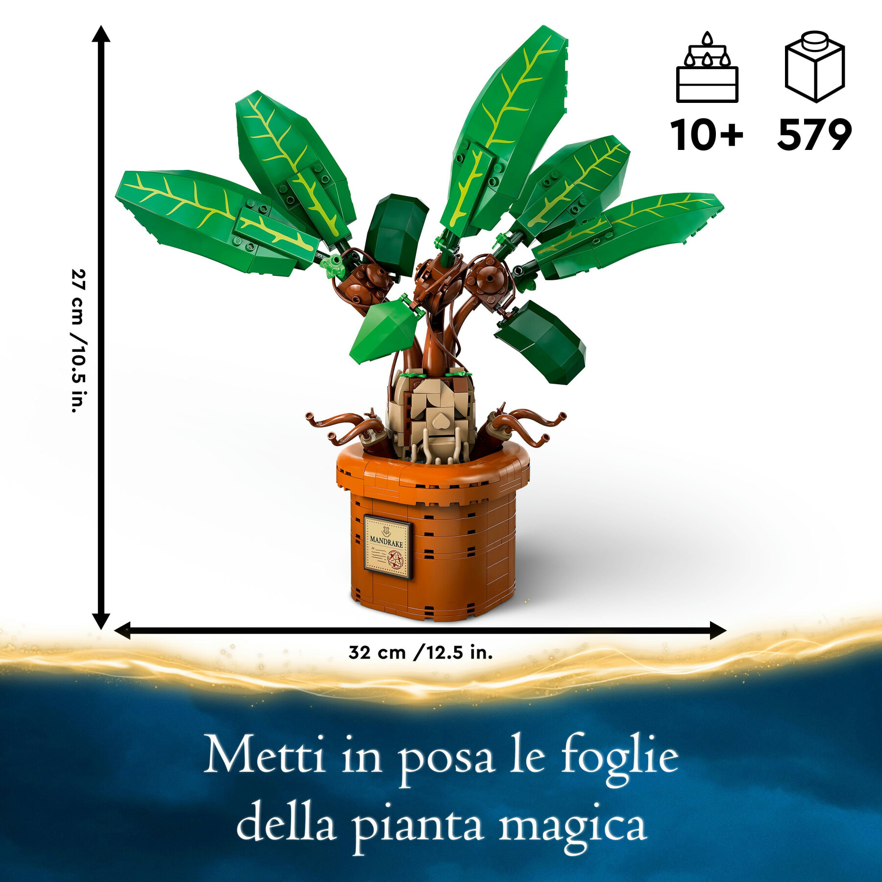 Lego harry potter 76433 mandragola, personaggio giocattolo da costruire con arti mobili, giochi per bambini10+ da collezione - LEGO® Harry Potter™