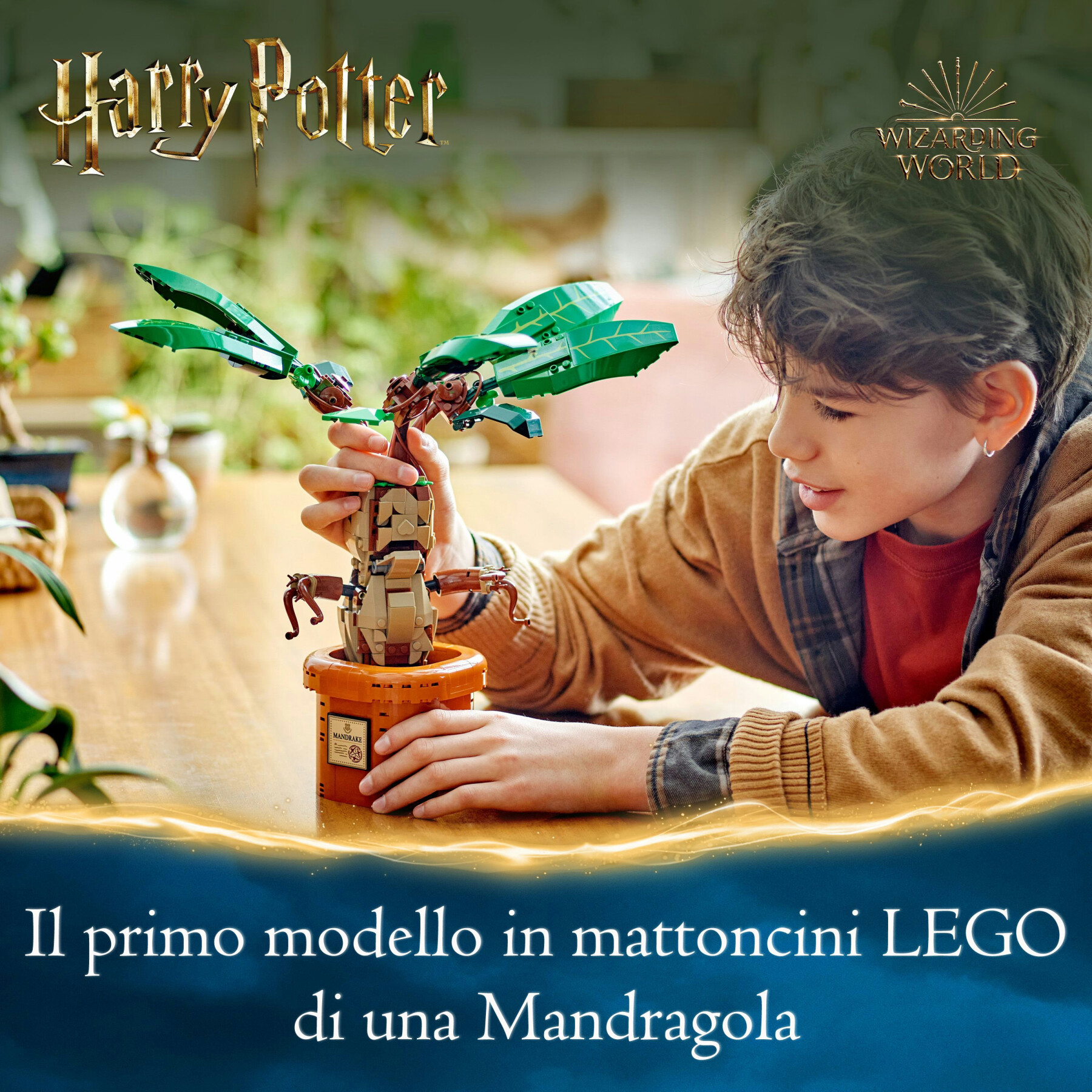 Lego harry potter 76433 mandragola, personaggio giocattolo da costruire con arti mobili, giochi per bambini10+ da collezione - LEGO® Harry Potter™