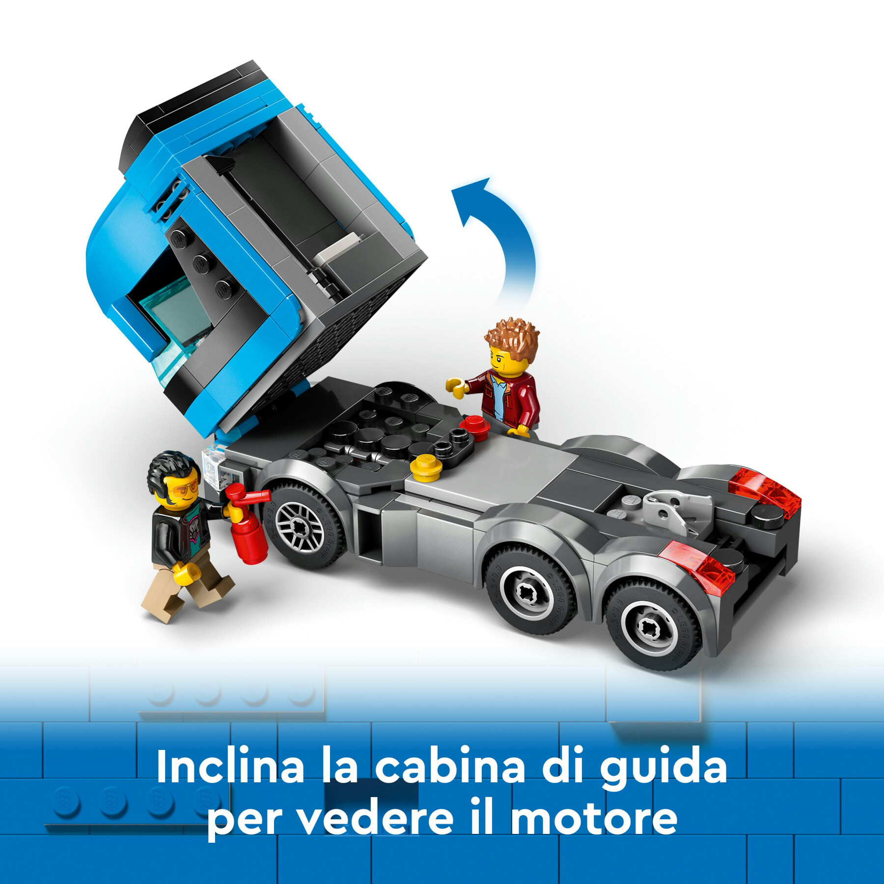 Lego city 60408 camion trasportatore con auto sportive, giochi per bambini 7+, autocarro con rimorchio e 3 modelli di macchine - LEGO CITY