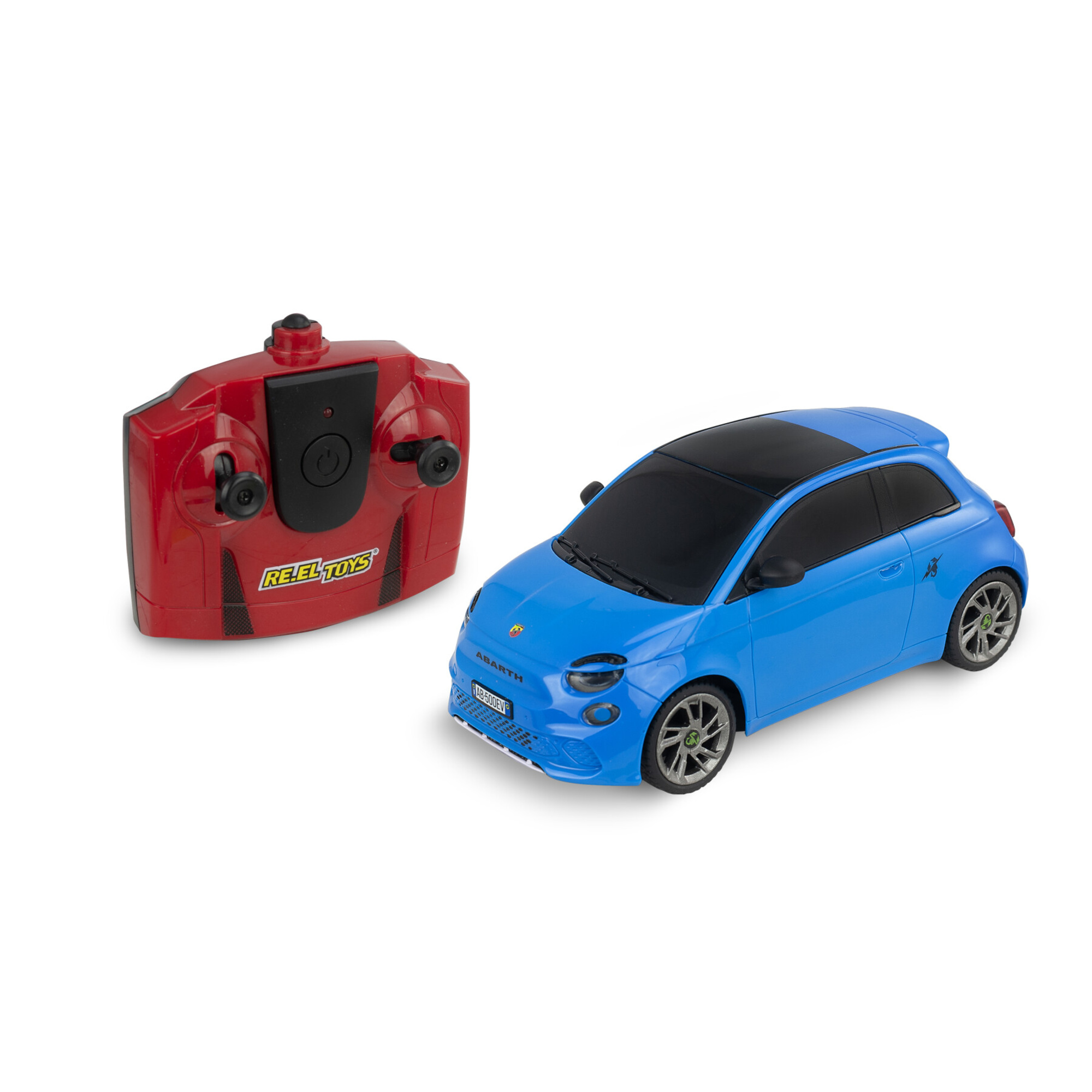 Abarth 500e: rc 2.4ghz, 6+, sc.1:24. con luci anteriori e carrozzeria verniciata. assort. in 2 colori. - 