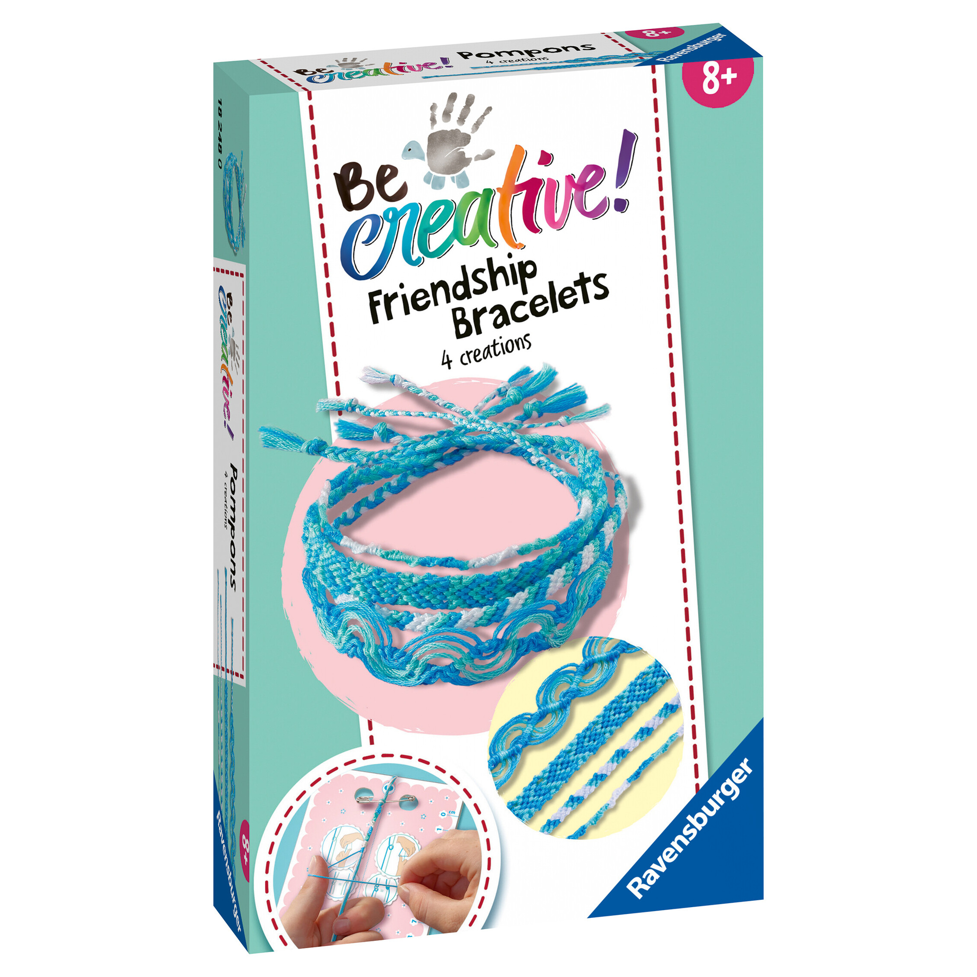 Ravensburger - be creative: braccialetti dell'amicizia, bricolage 8+ - 