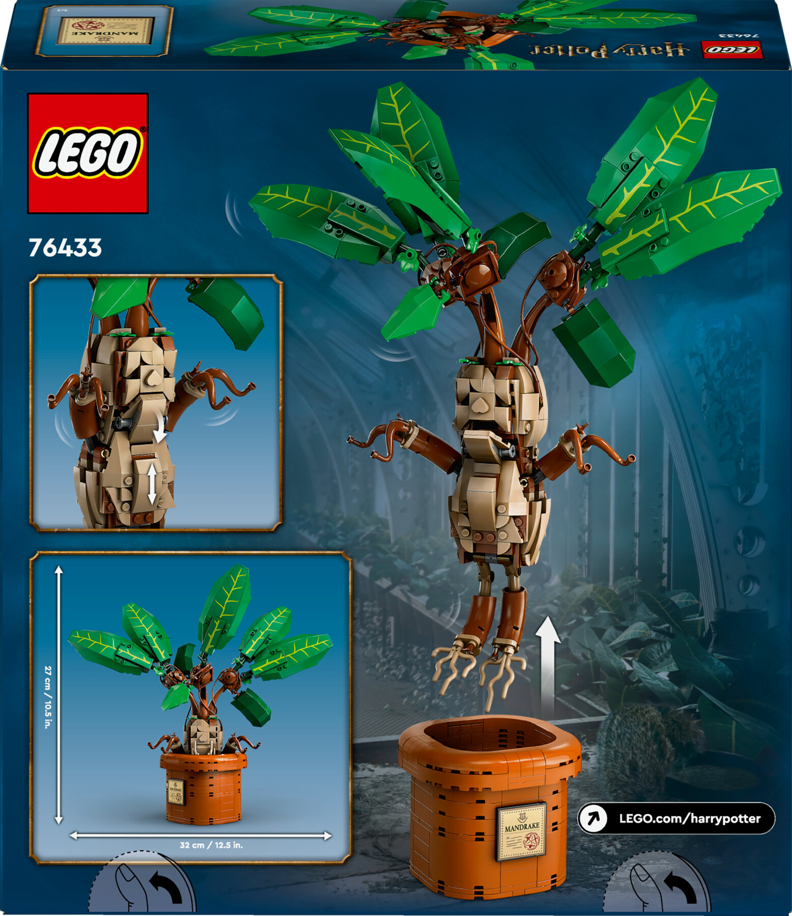 Lego harry potter 76433 mandragola, personaggio giocattolo da costruire con arti mobili, giochi per bambini10+ da collezione - LEGO® Harry Potter™