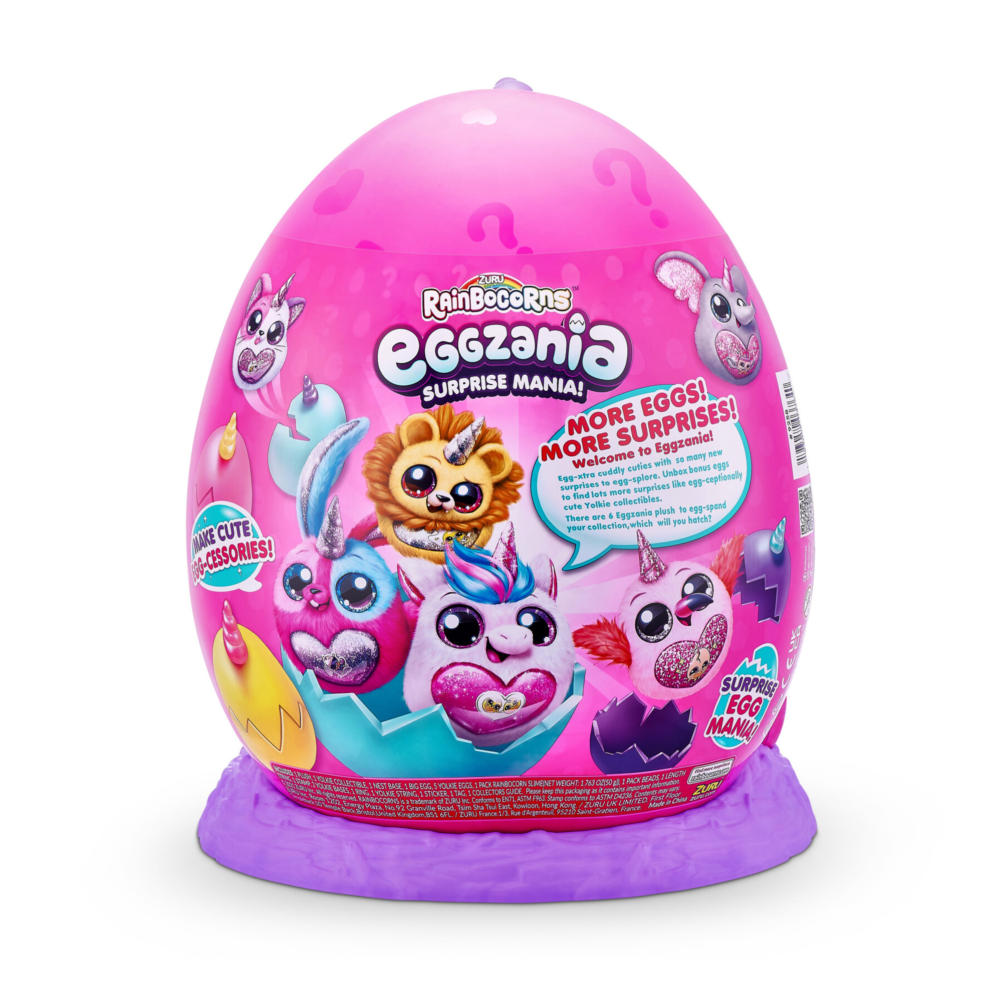 Rainbocorns - eggzania surprise plush mania di zuru - 