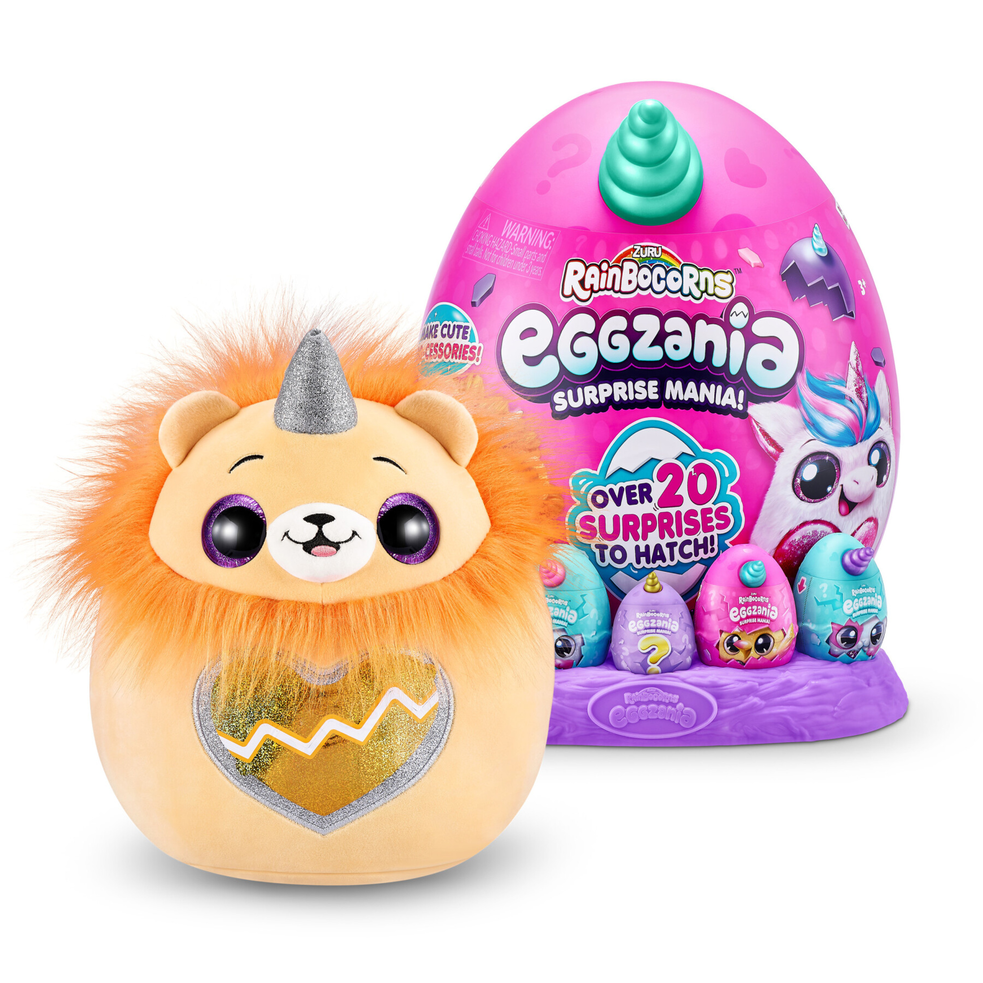 Rainbocorns - eggzania surprise plush mania di zuru - 