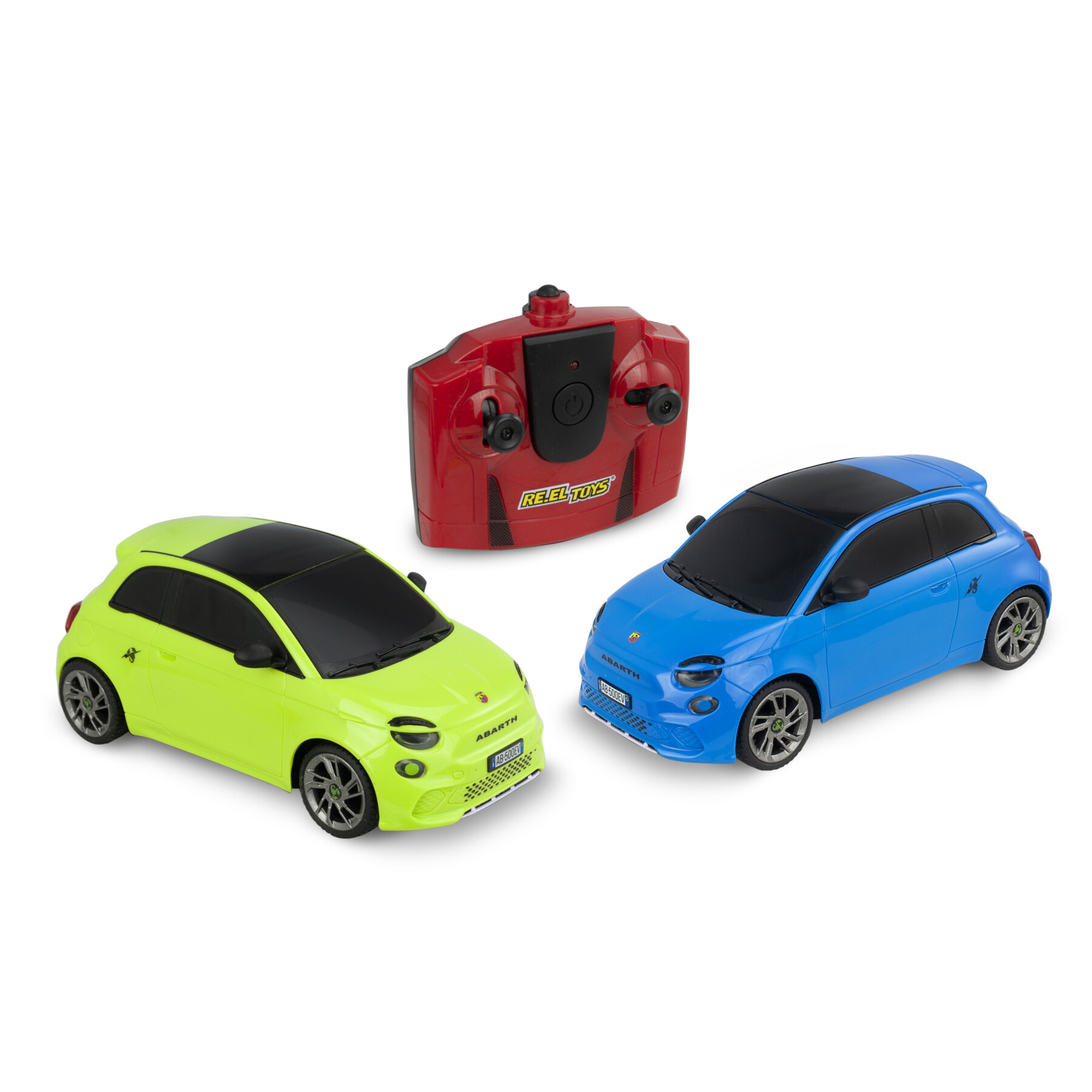 Abarth 500e: rc 2.4ghz, 6+, sc.1:24. con luci anteriori e carrozzeria verniciata. assort. in 2 colori. - 