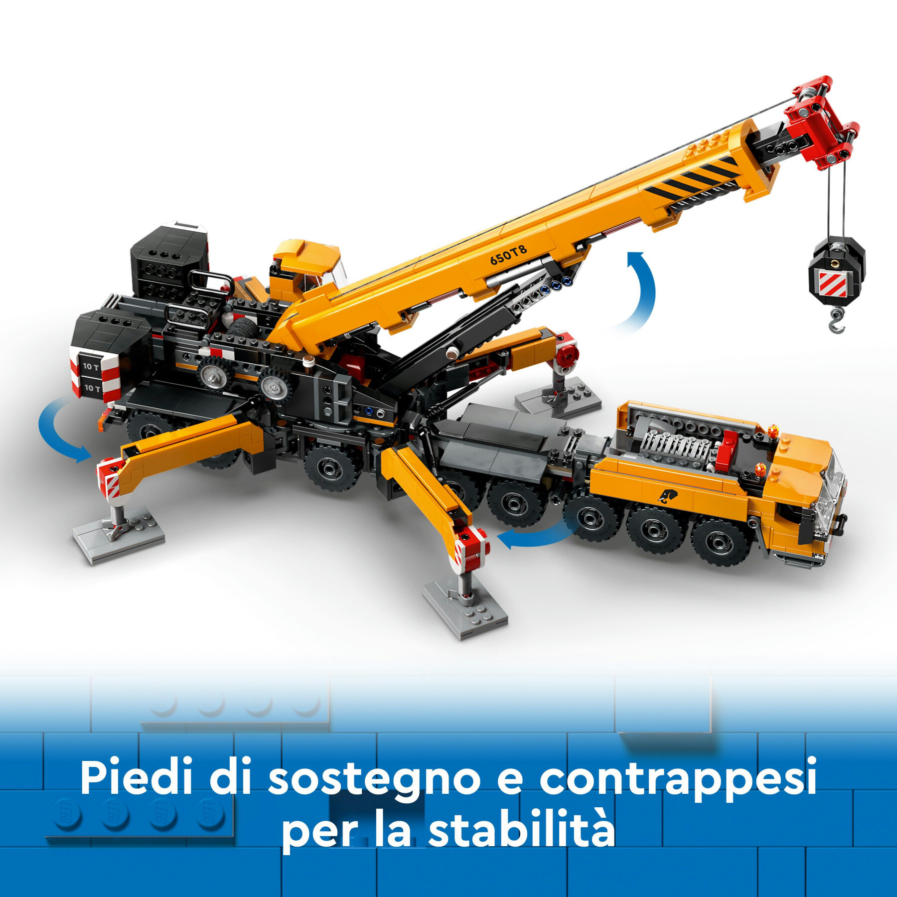 Lego city 60409 gru da cantiere mobile gialla, giochi creativi per bambini 9+, veicolo giocattolo con funzioni e 4 minifigure - LEGO CITY