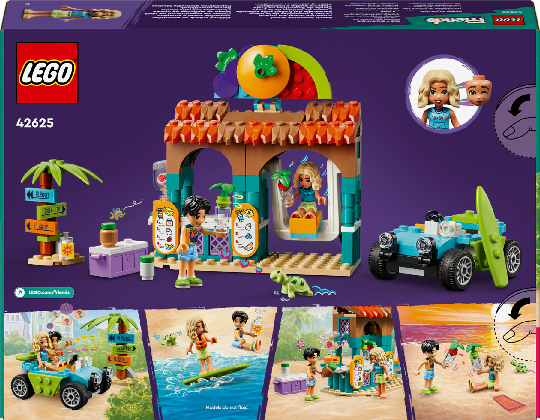 Lego friends 42625 bancarella dei frullati sulla spiaggia, giochi per bambini 6+ con 2 mini bamboline, buggy e cibo giocattolo - LEGO FRIENDS