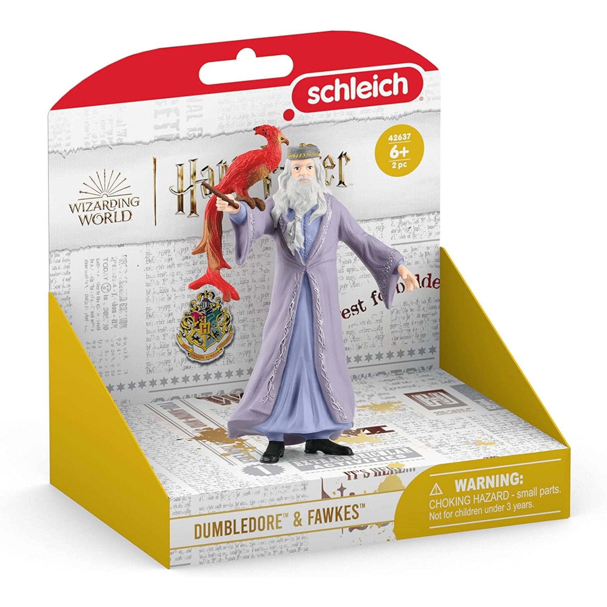 Schleich- silente e fawkes wizarding world dumbledore playset, multicolore, 42637 - Harry Potter, Schleich