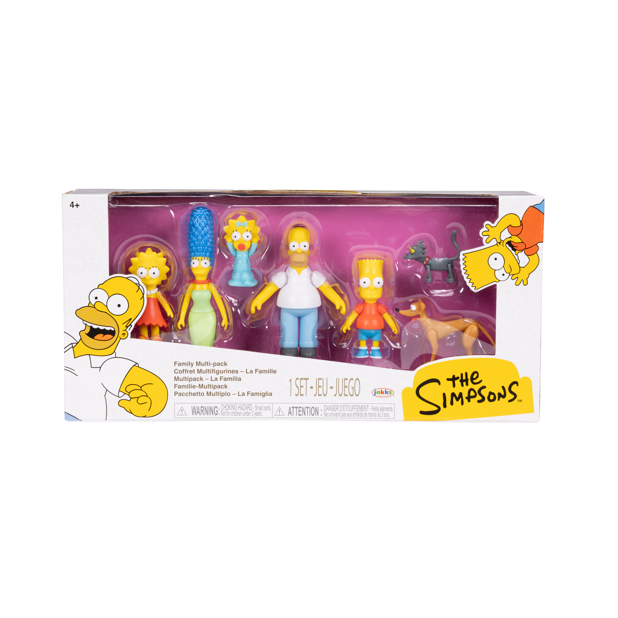 The simpsons 2.5" set  figure assortite in scala 2,5"- homer, marge, bart, lisa e maggie - SIMPSONS