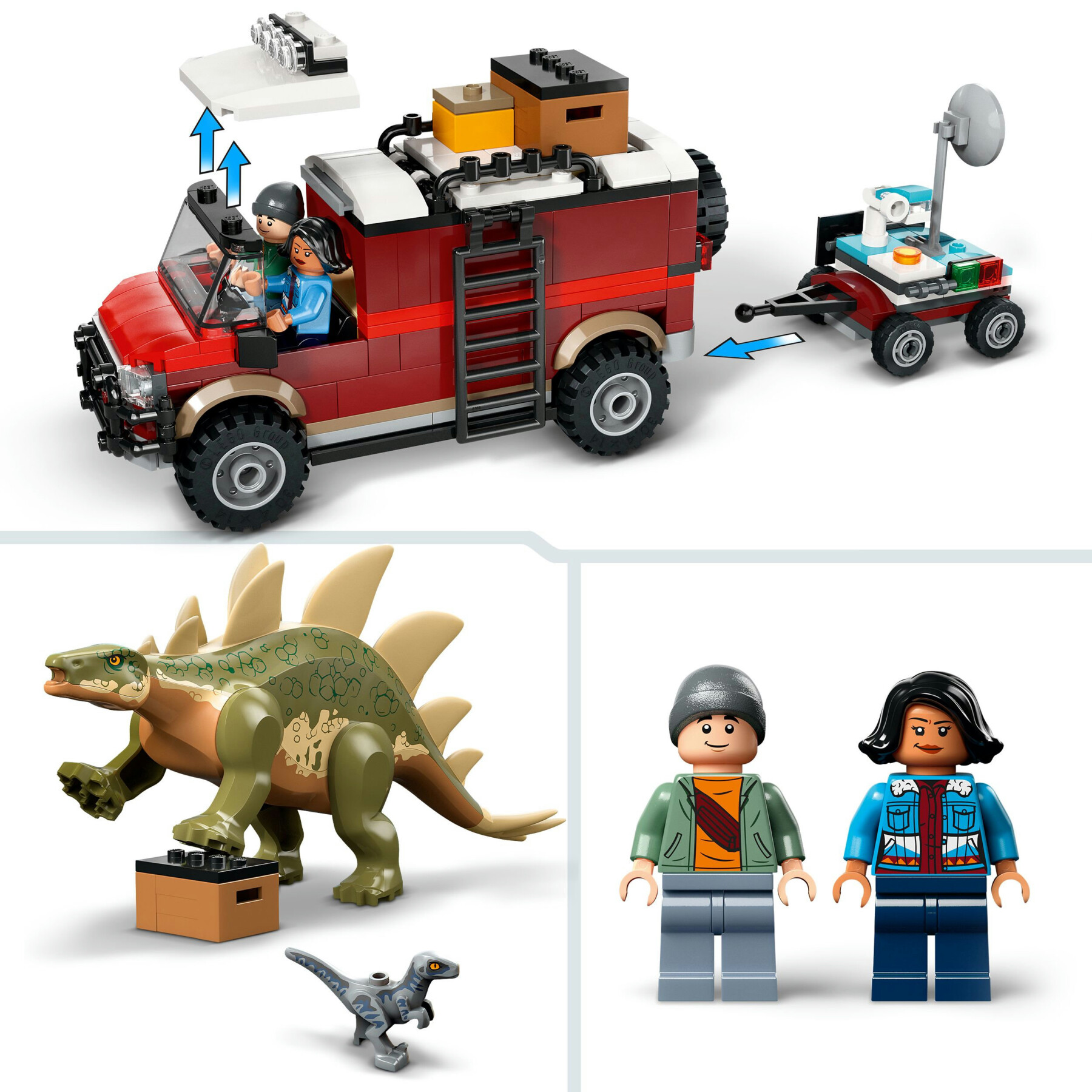 Lego jurassic world 76965 missione dinosauro: scoperta dello stegosauro, giocattolo con dinosauri e fuoristrada per bambini 6+ - LEGO JURASSIC PARK/W