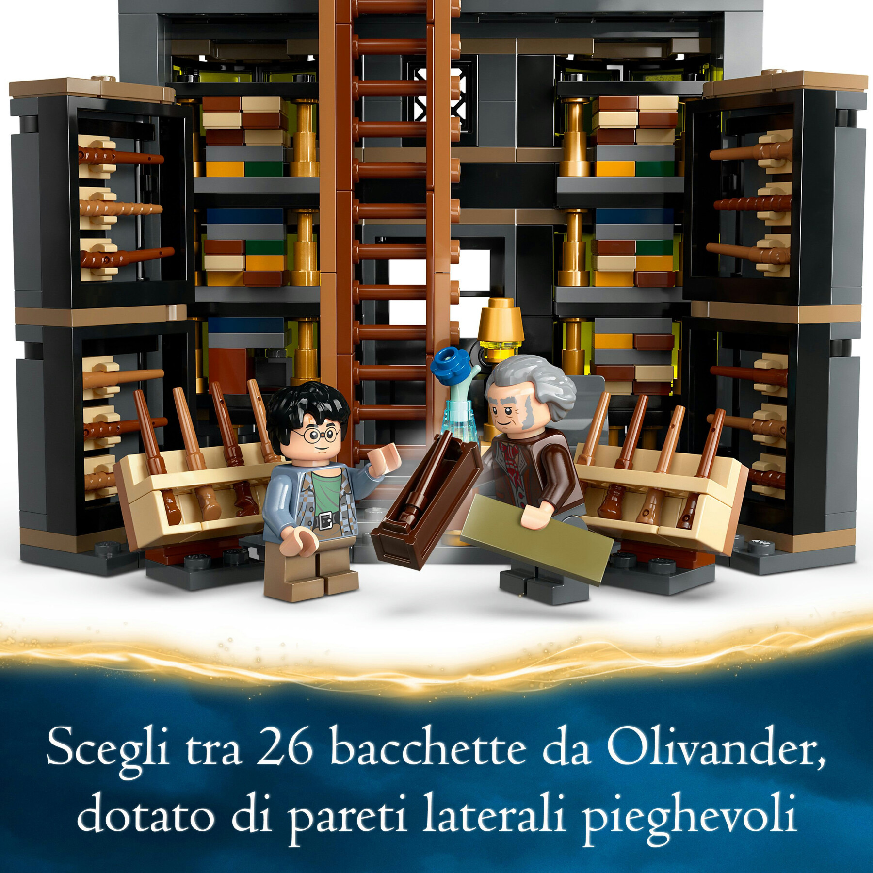 Lego harry potter 76439 olivander e madama mcclan: abiti per tutte le occasioni, giochi per bambini 8+ con 2 negozi giocattolo - LEGO® Harry Potter™