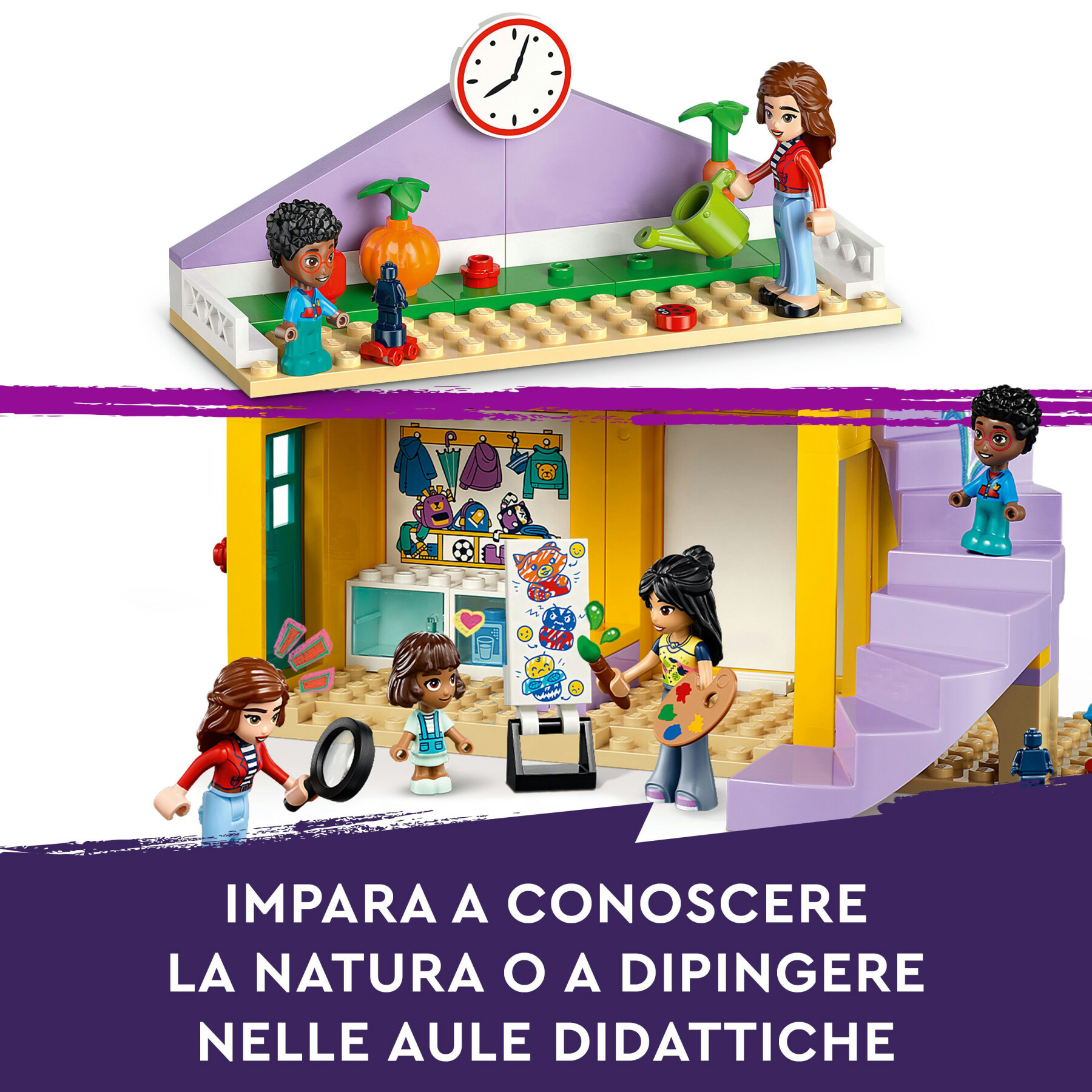 Lego friends 42636 l’asilo nido di heartlake city, giochi educativi per bambini 4+ con 6 personaggi e un coniglio, idea regalo - LEGO FRIENDS