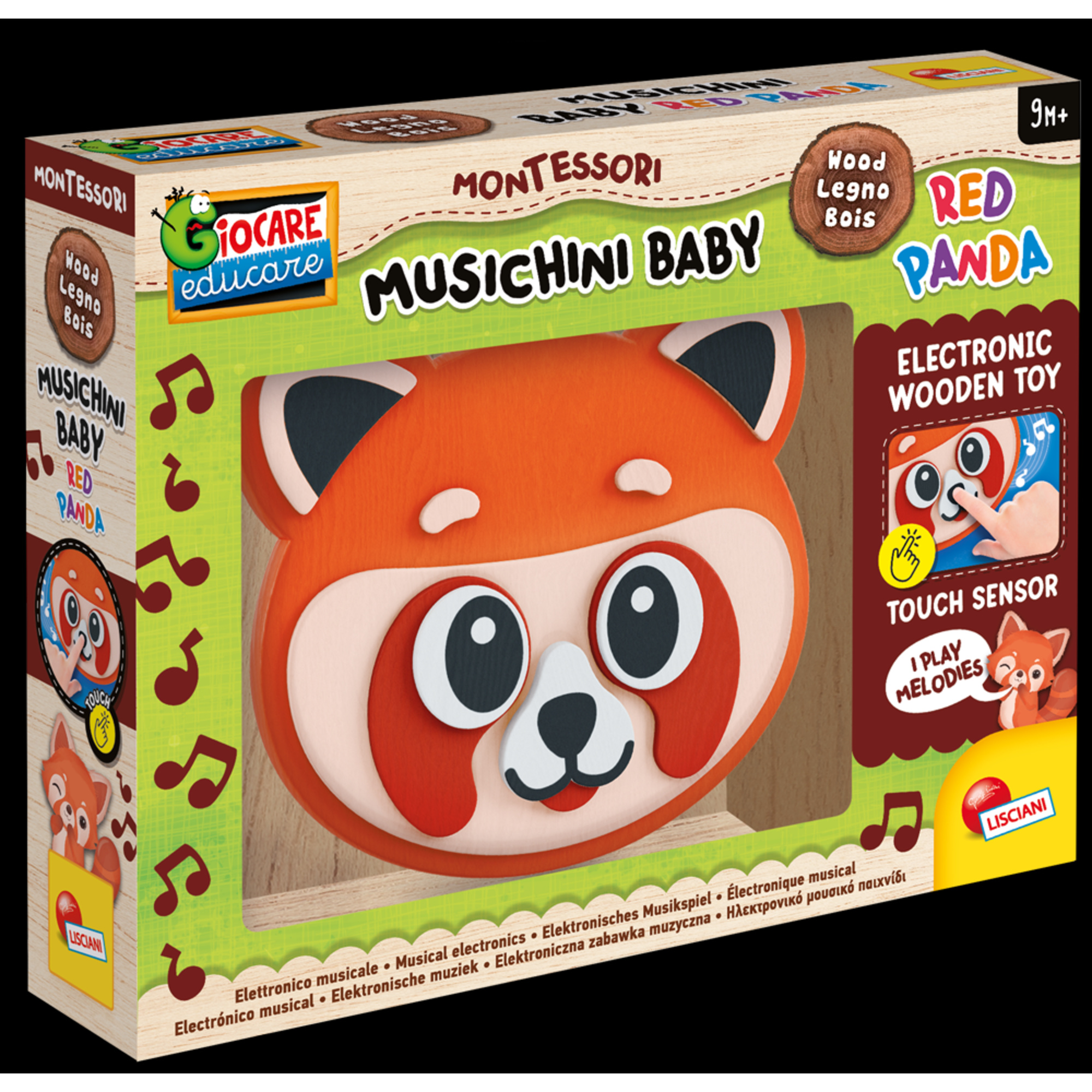 Montessori wood music red panda - LISCIANI