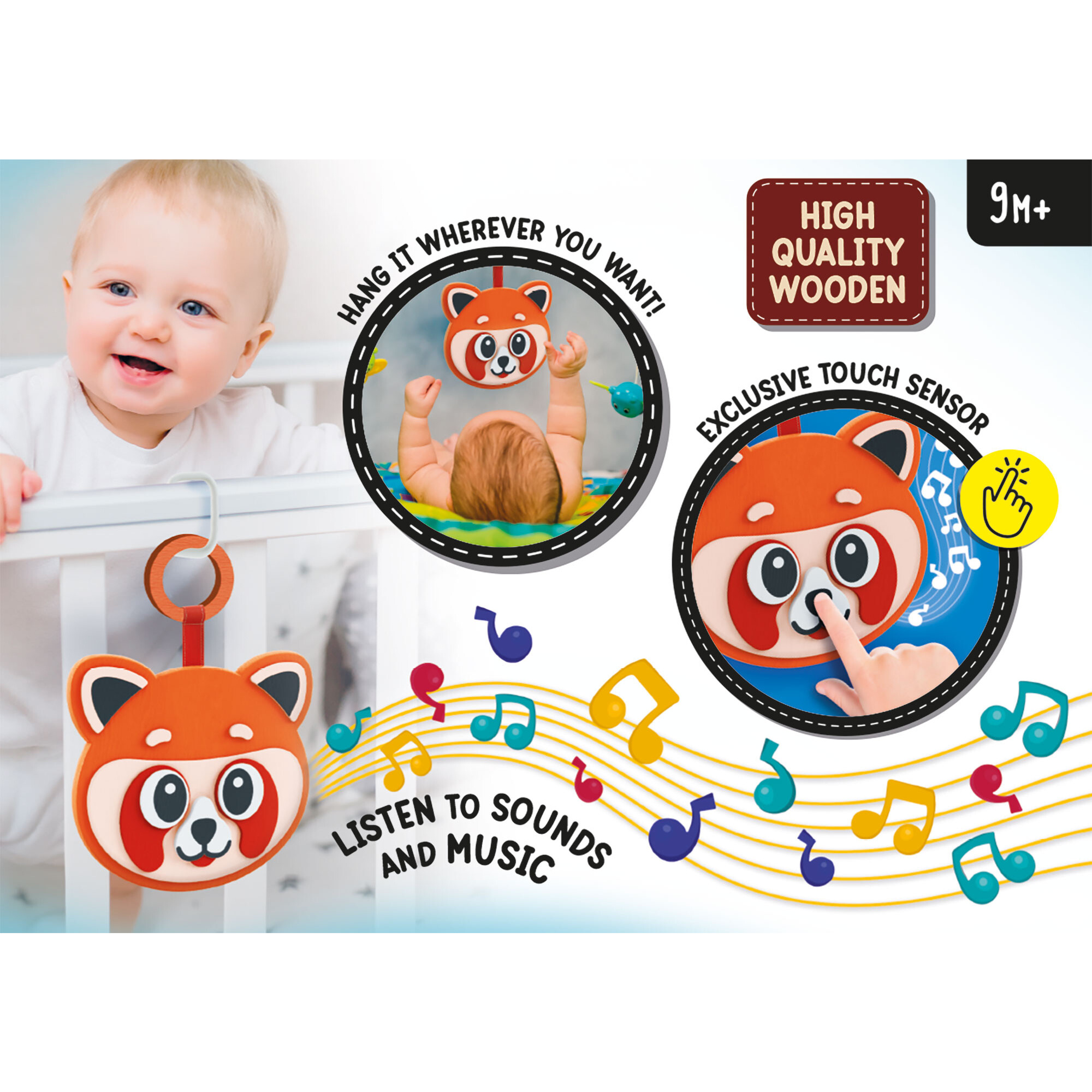 Montessori wood music red panda - LISCIANI