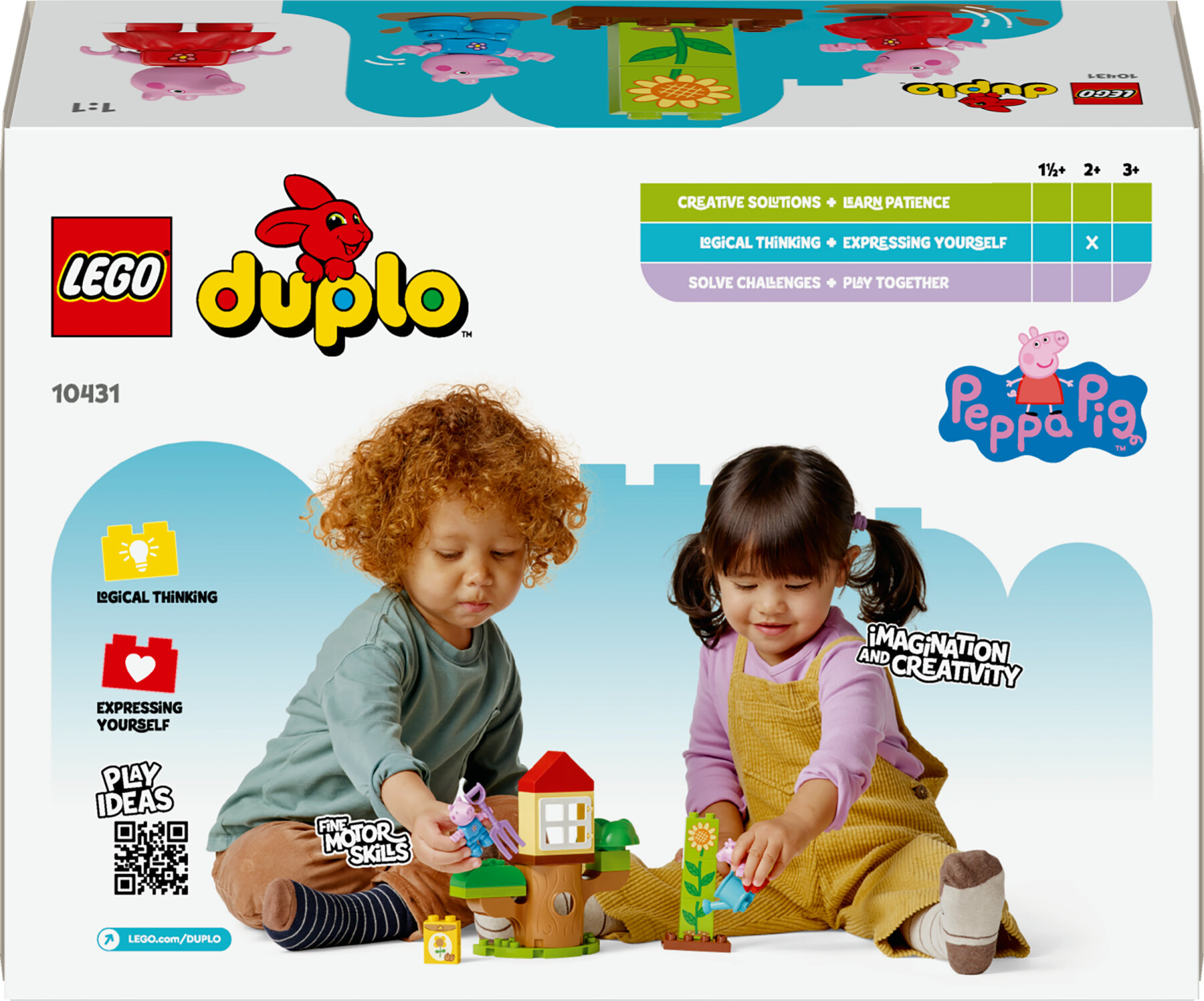 Lego duplo 10431 il giardino e la casa sull’albero di peppa pig, giochi educativi per bambini 2+ anni, playset con personaggi - LEGO DUPLO, PEPPA PIG