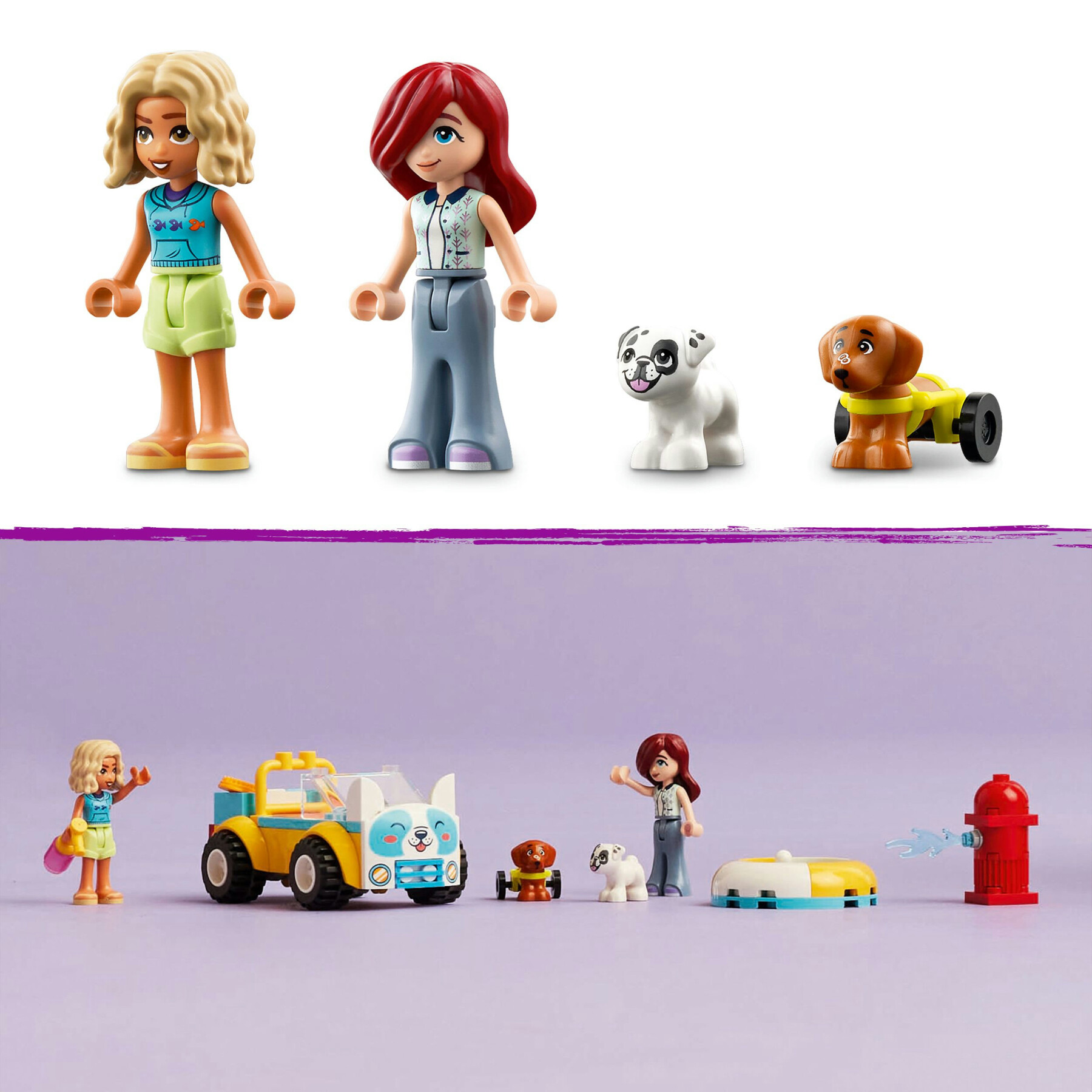 Lego friends 42635 auto per la toelettatura dei cani, macchina giocattolo, 2 personaggi e 2 cuccioli, giochi per bambini 4+ - LEGO FRIENDS