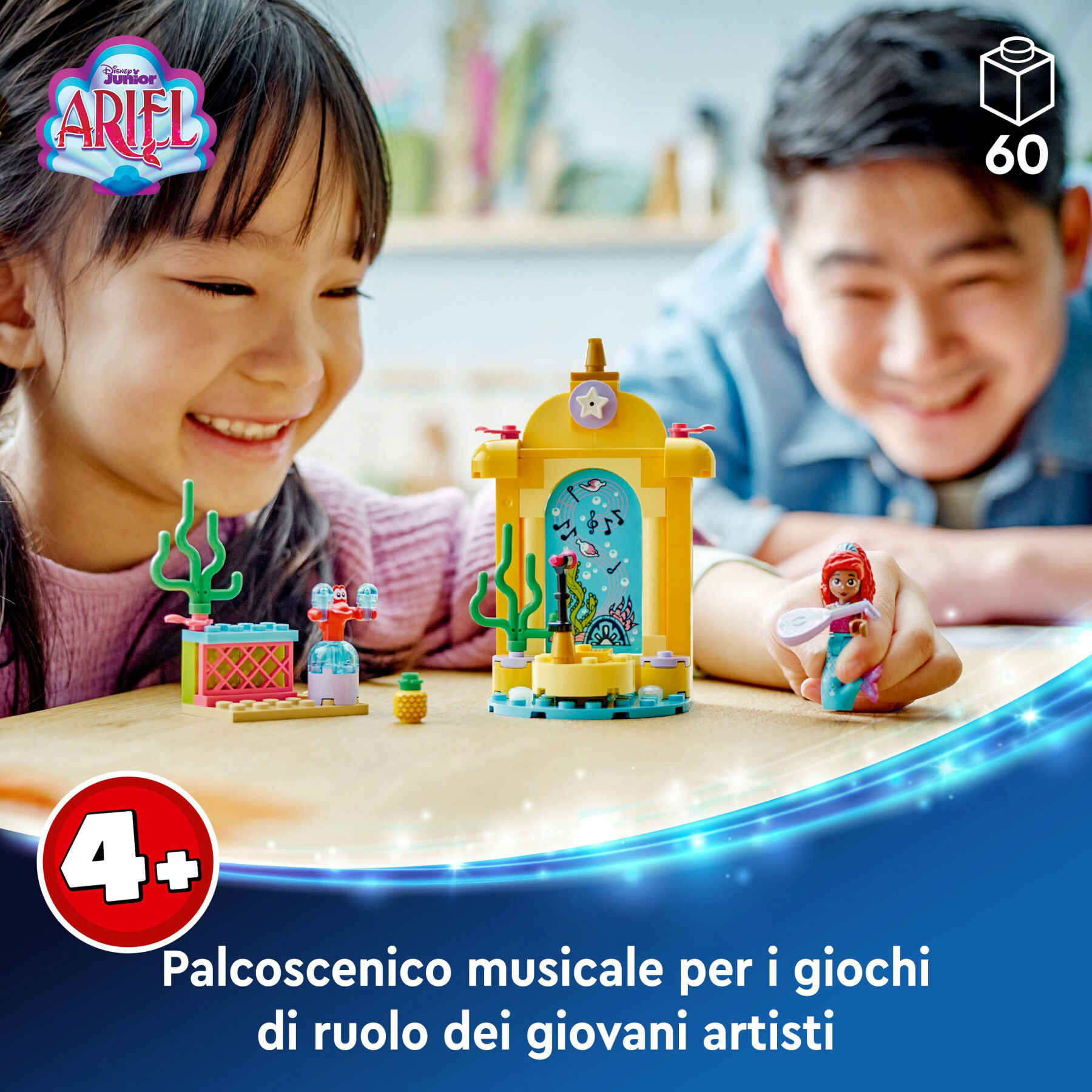 Lego ǀ disney 43235 il palcoscenico musicale di ariel, giochi creativi per bambini 4+ con 2 personaggi iconici, idea regalo - LEGO DISNEY PRINCESS