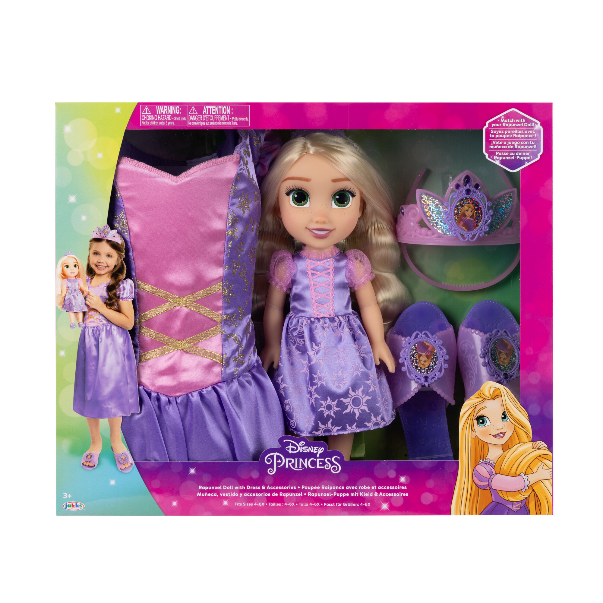 Rapunzel bambola con vestito - un sogno che diventa realta' - DISNEY PRINCESS