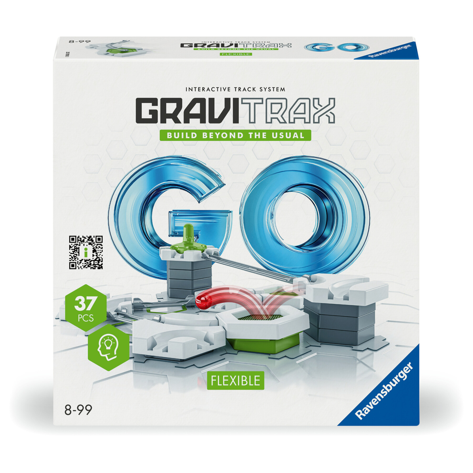 Ravensburger gravitrax go flexible, pista di biglie, gioco innovativo ed educativo stem, 8+ anni, set compatto - GRAVITRAX