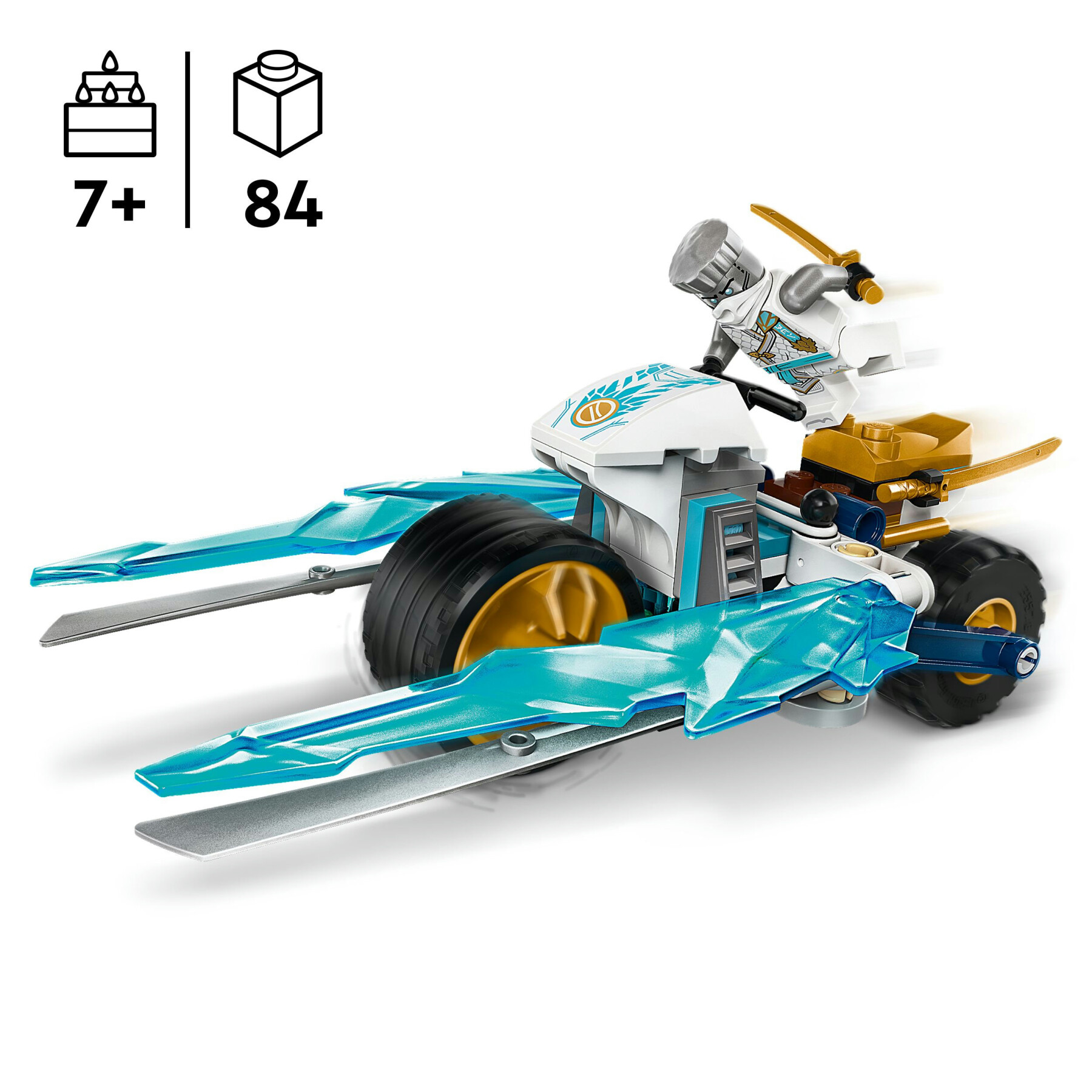 Lego ninjago 71816 moto di ghiaccio di zane, veicolo giocattolo da costruire con 1 minifigure, gioco d'azione per bambini 7+ - LEGO NINJAGO