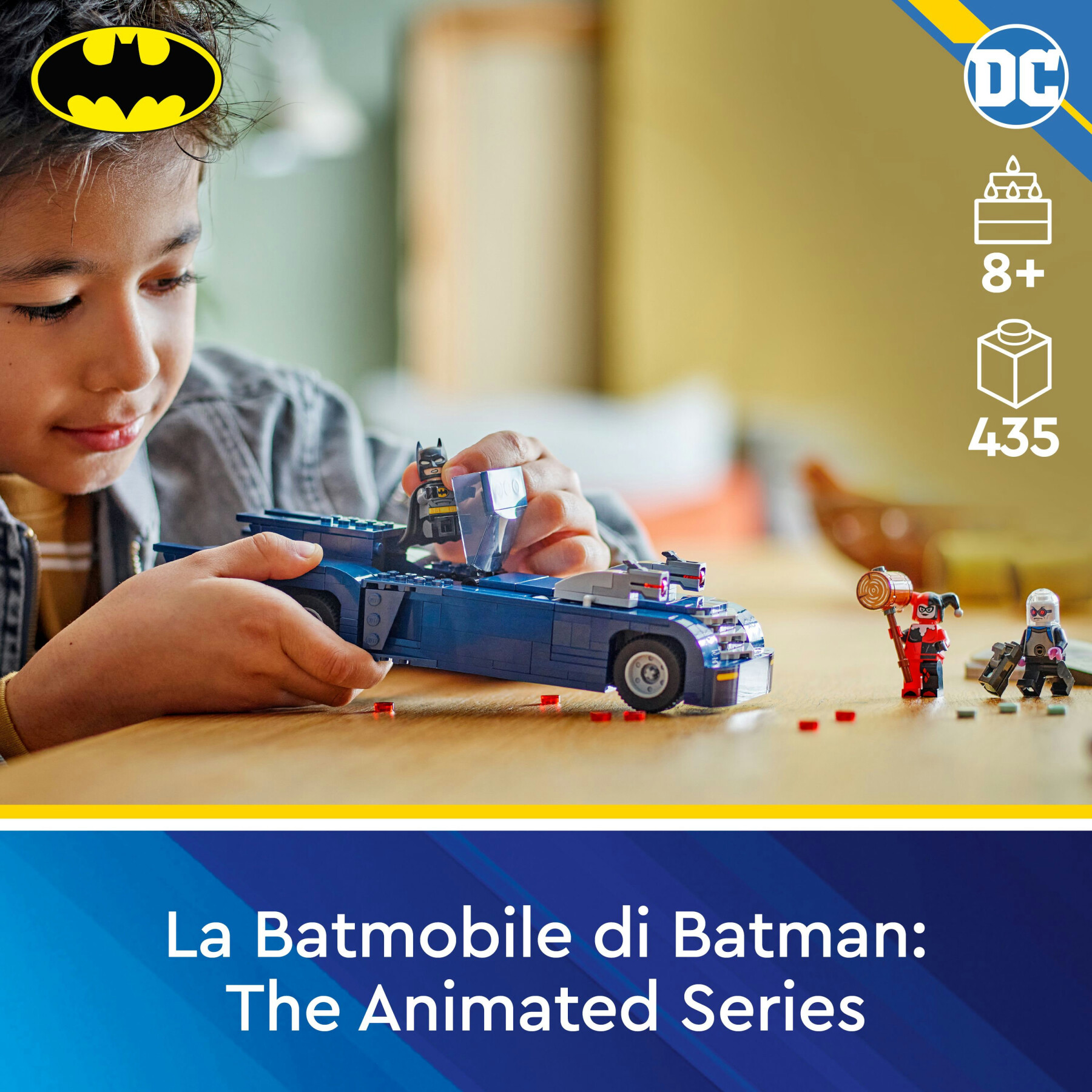 Lego dc 76274 batman con batmobile vs. harley quinn e mr. freeze, macchina giocattolo del supereroe, gioco per bambini 8+ - LEGO SUPER HEROES