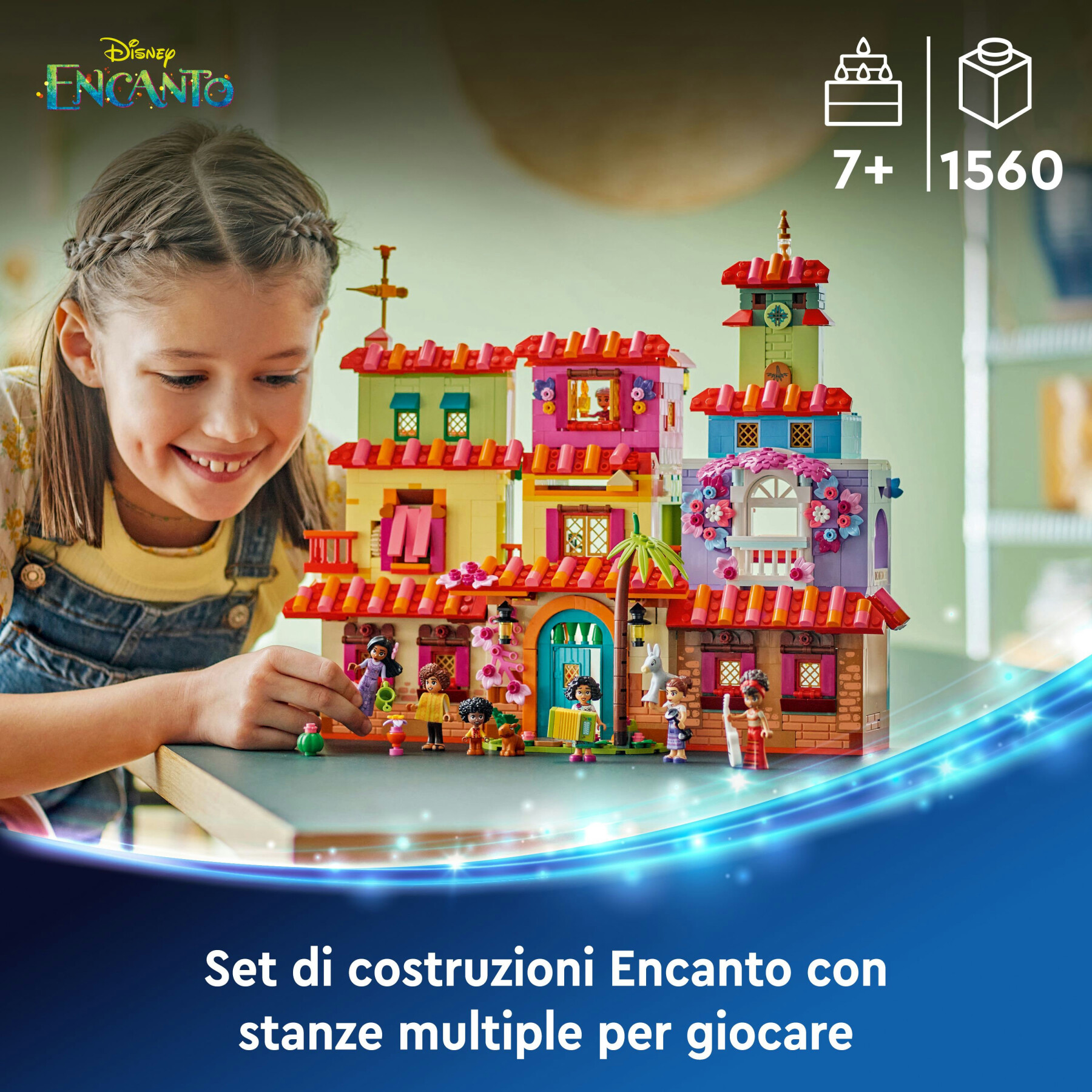 Lego ǀ disney 43245 la magica casa dei madrigal, casa di encanto giocattolo da costruire, giochi bambini 7+ con 7 personaggi - LEGO DISNEY PRINCESS