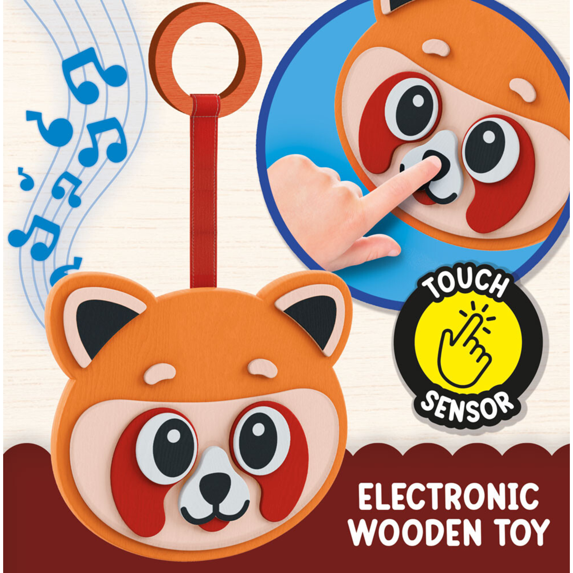 Montessori wood music red panda - LISCIANI