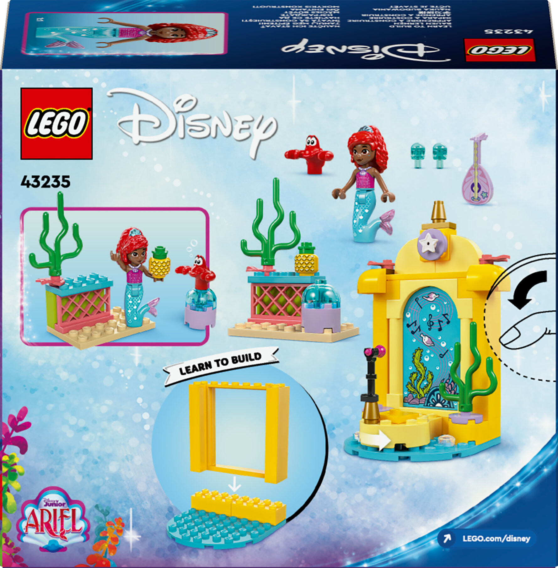 Lego ǀ disney 43235 il palcoscenico musicale di ariel, giochi creativi per bambini 4+ con 2 personaggi iconici, idea regalo - LEGO DISNEY PRINCESS