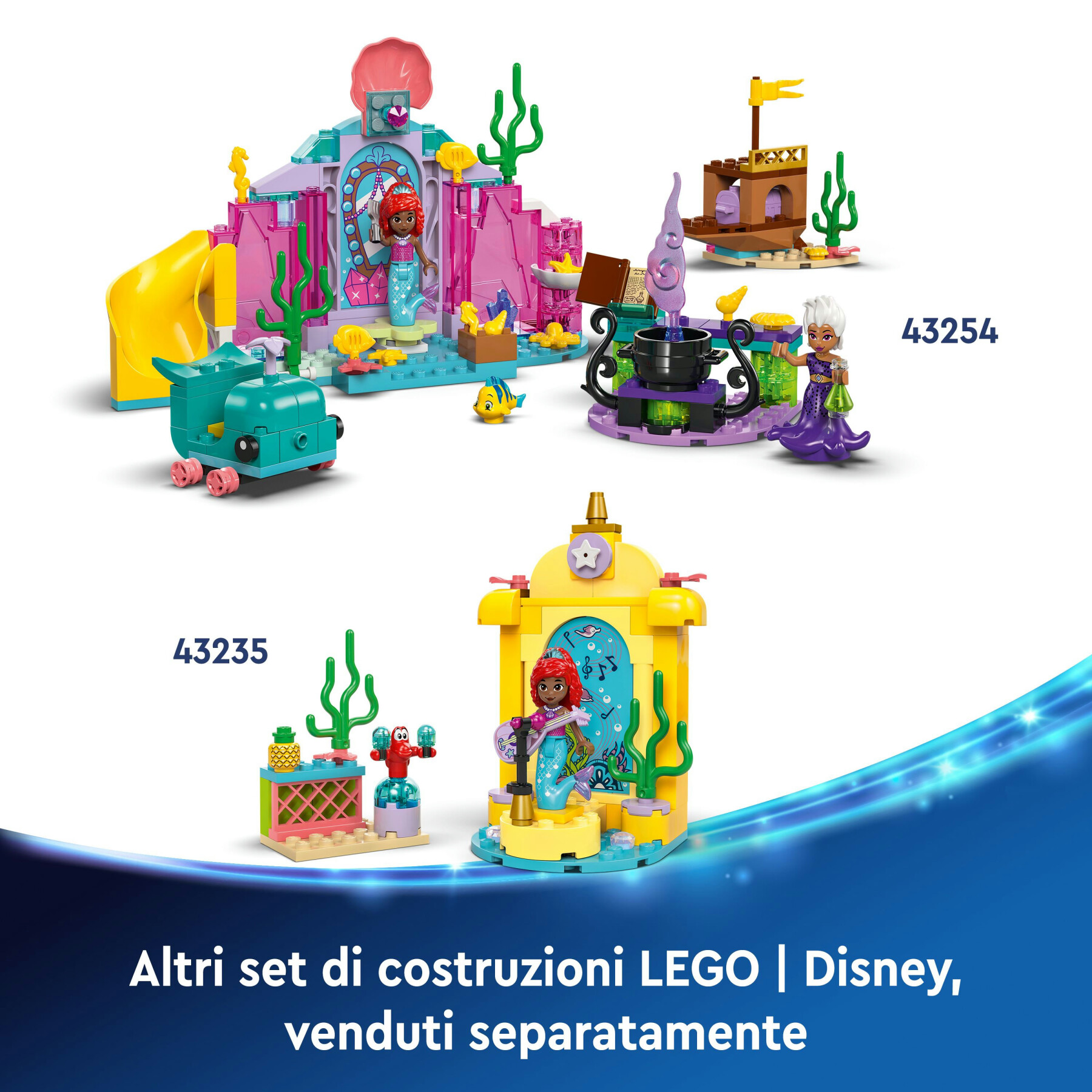 Lego ǀ disney 43235 il palcoscenico musicale di ariel, giochi creativi per bambini 4+ con 2 personaggi iconici, idea regalo - LEGO DISNEY PRINCESS