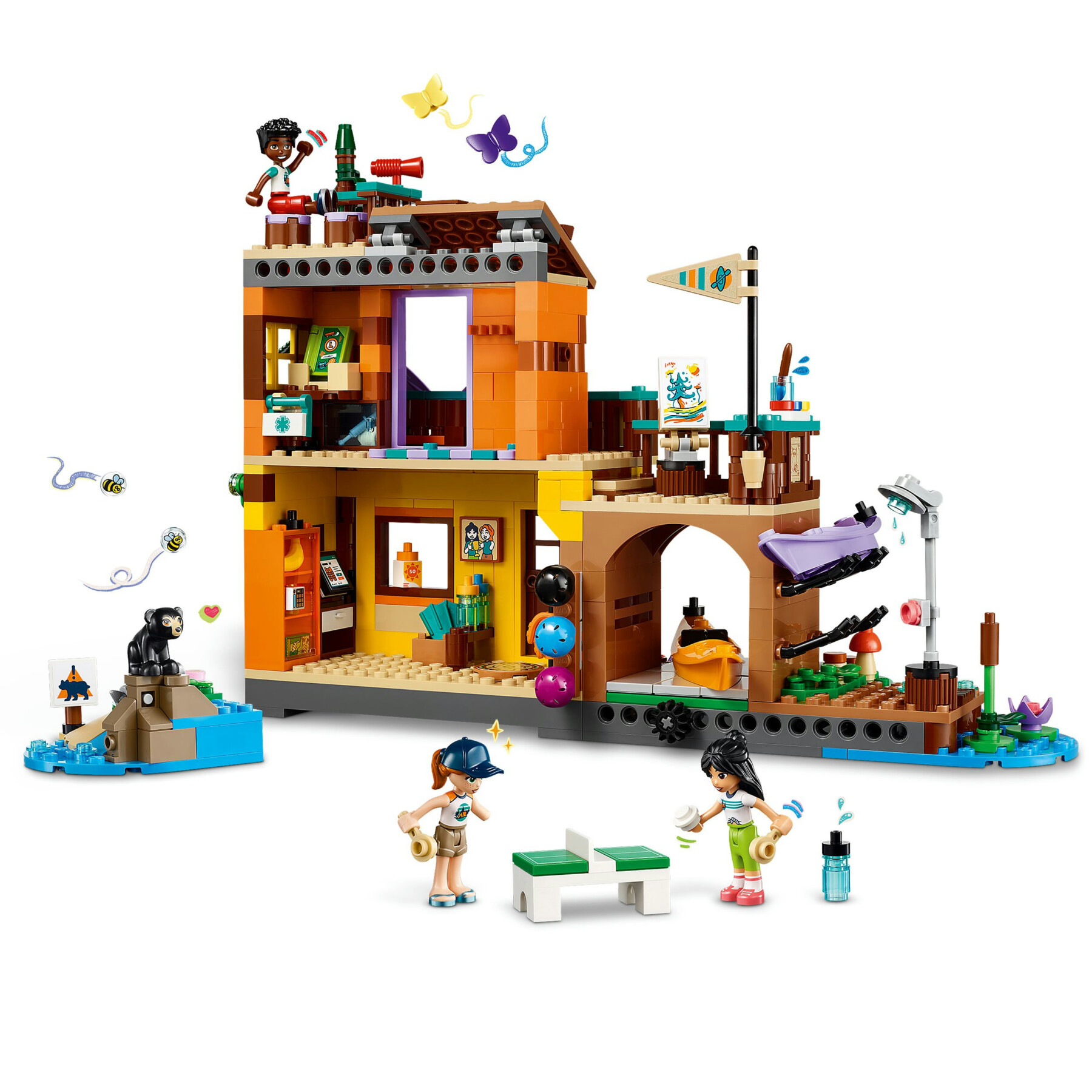 Lego friends 42626 campo avventura - sport acquatici, giochi di educativi per bambini 7+ anni con molo e campeggio giocattolo - LEGO FRIENDS